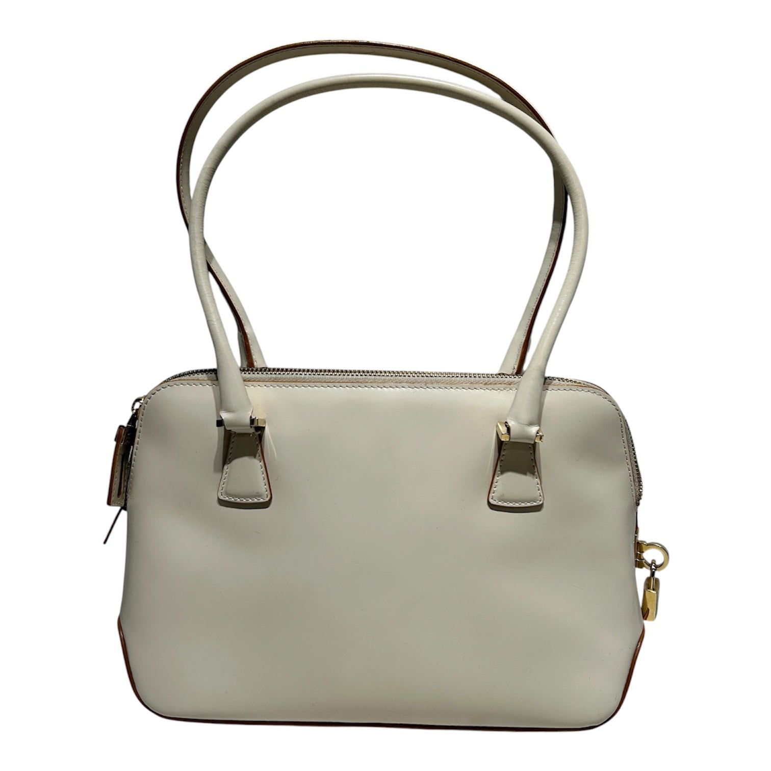 Salvatore Ferragamo/Hand Bag/Leather/CRM/WIDE HANDLE GOLD HARDWARE view 2