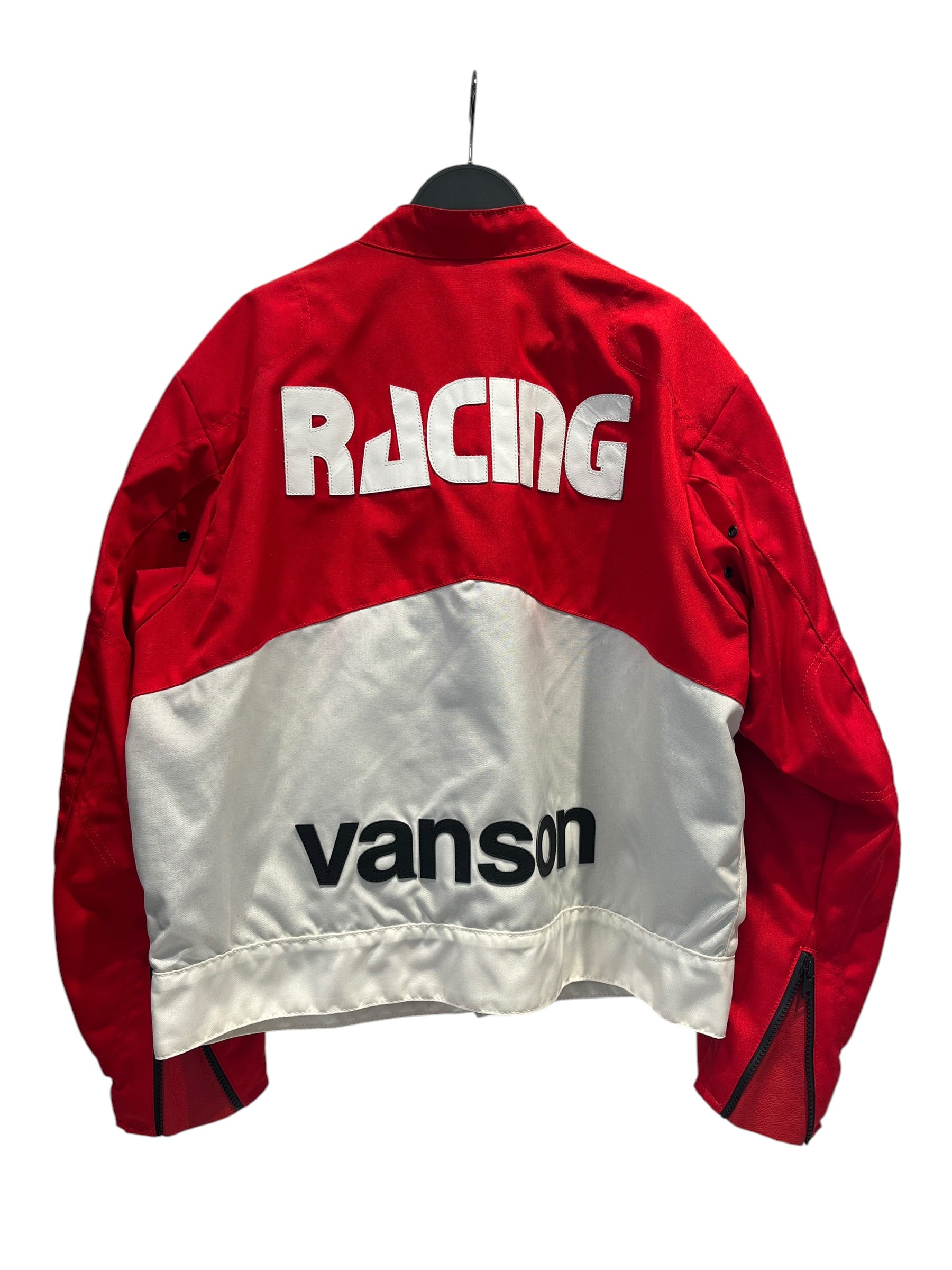 VANSON/Supreme/Jacket/M/Leather/RED/CORDURA HALF WHITE view 2