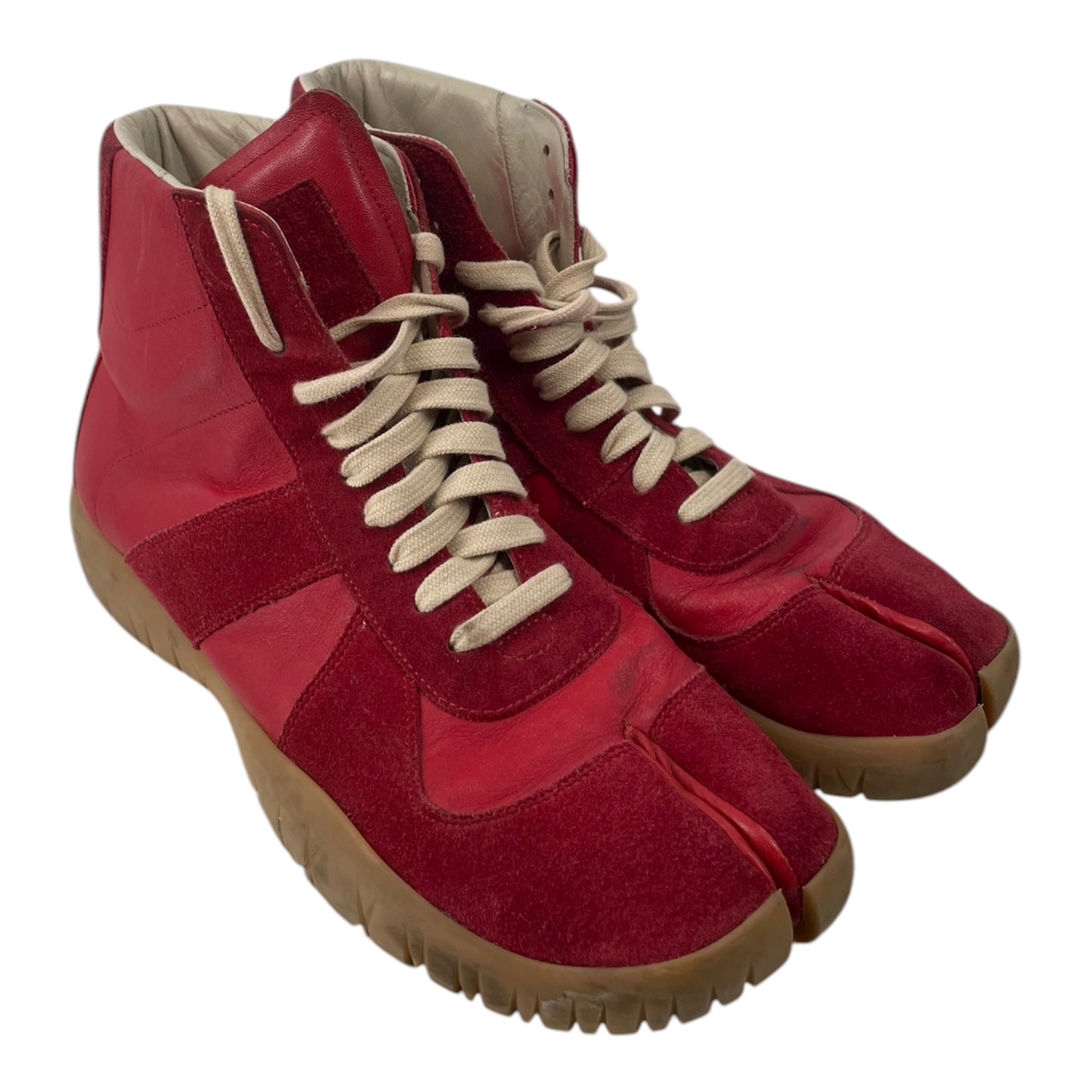 Maison Margiela/Hi-Sneakers/EU 41/Leather/RED/TABI GAT view 2