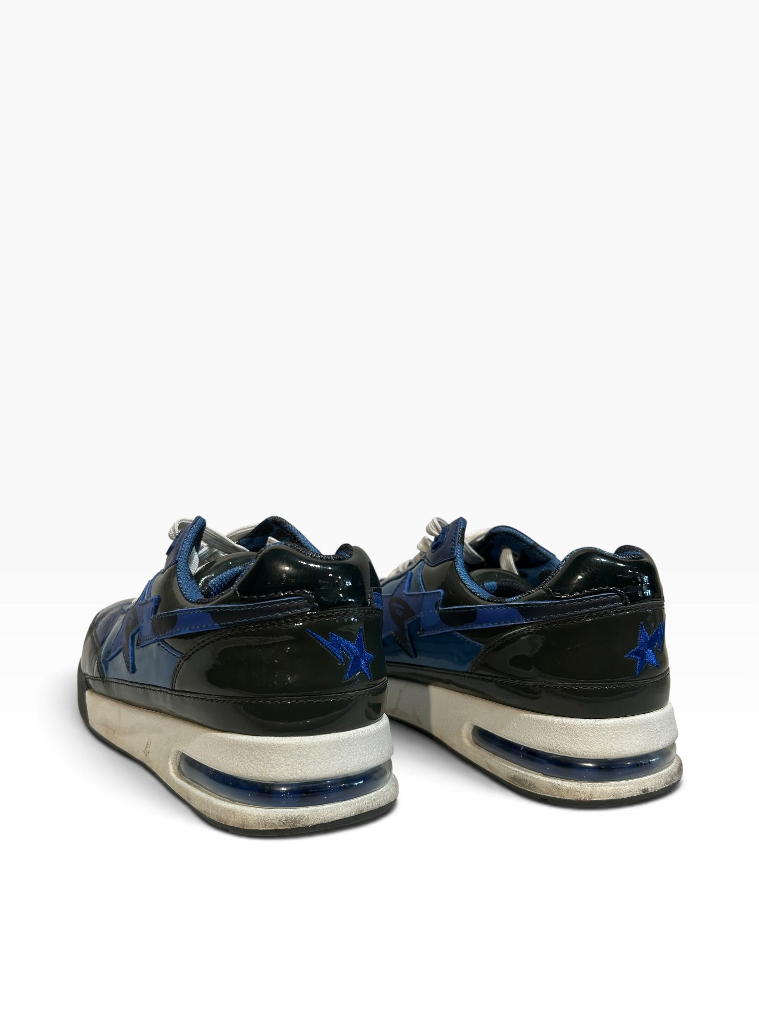 A BATHING APE/Low-Sneakers/US 9.5/Leather/BLU/patent leather roadsta view 2