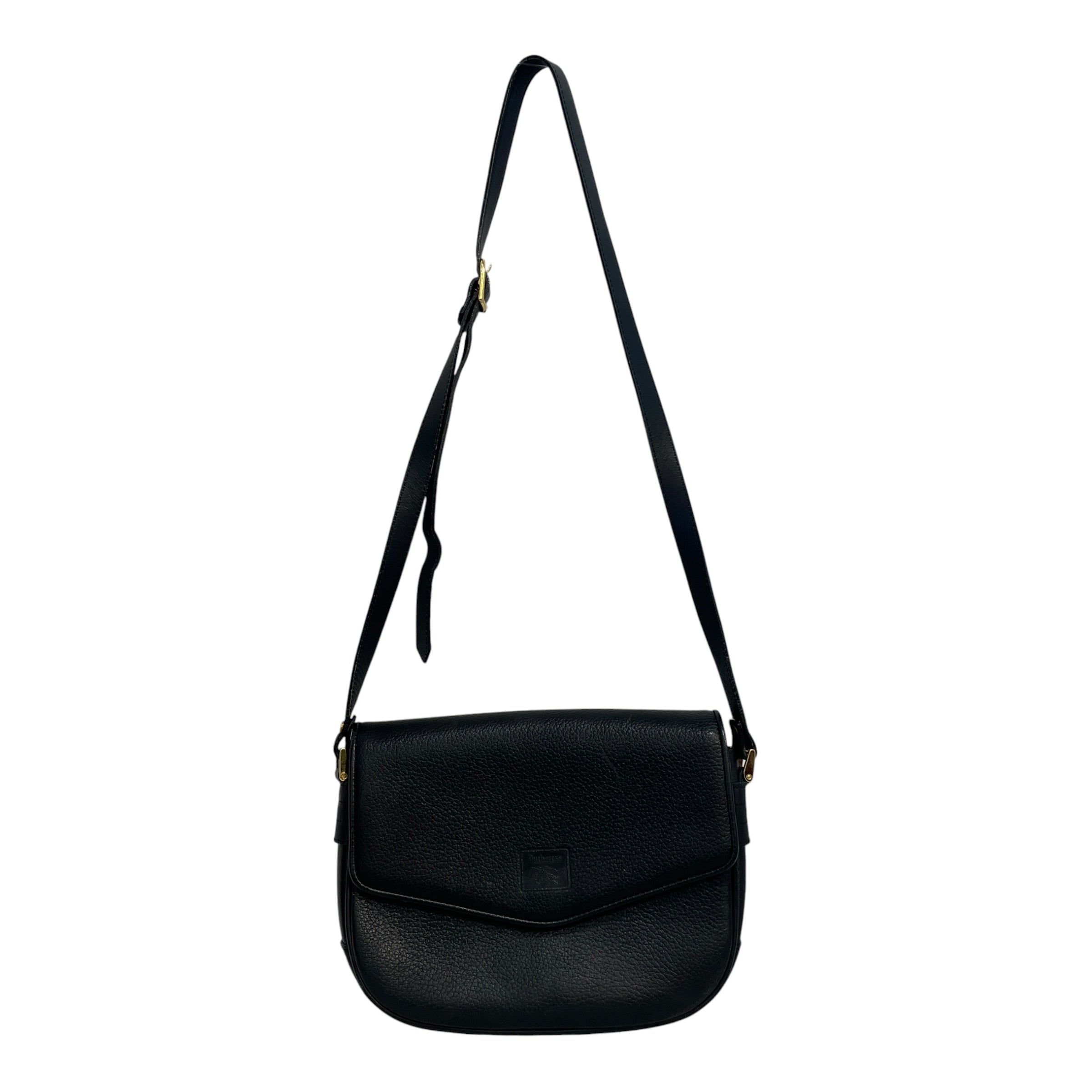 BURBERRYS/Cross Body Bag/Leather/BLK/Vintage Grained Crossbody view 1