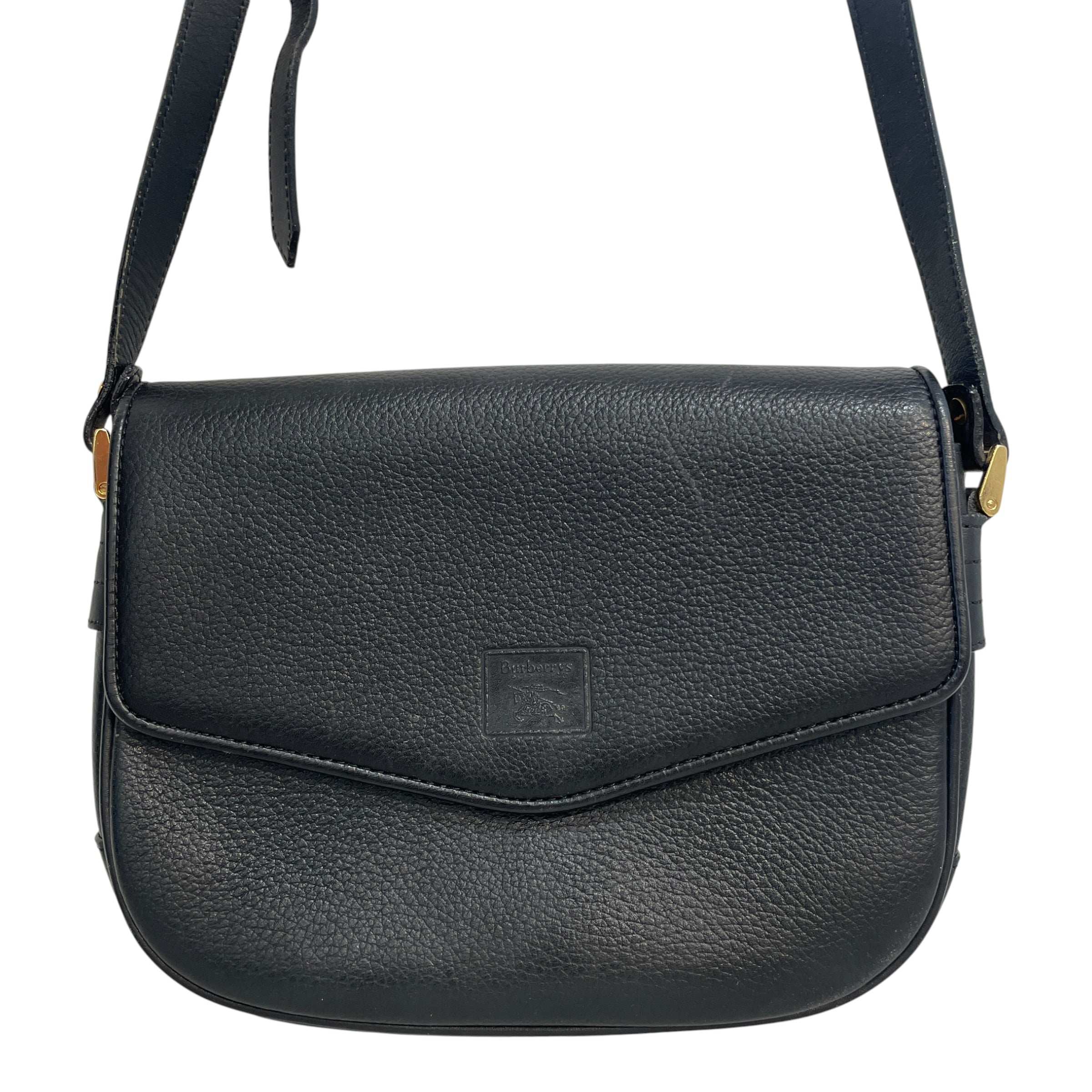 BURBERRYS/Cross Body Bag/Leather/BLK/Vintage Grained Crossbody view 2