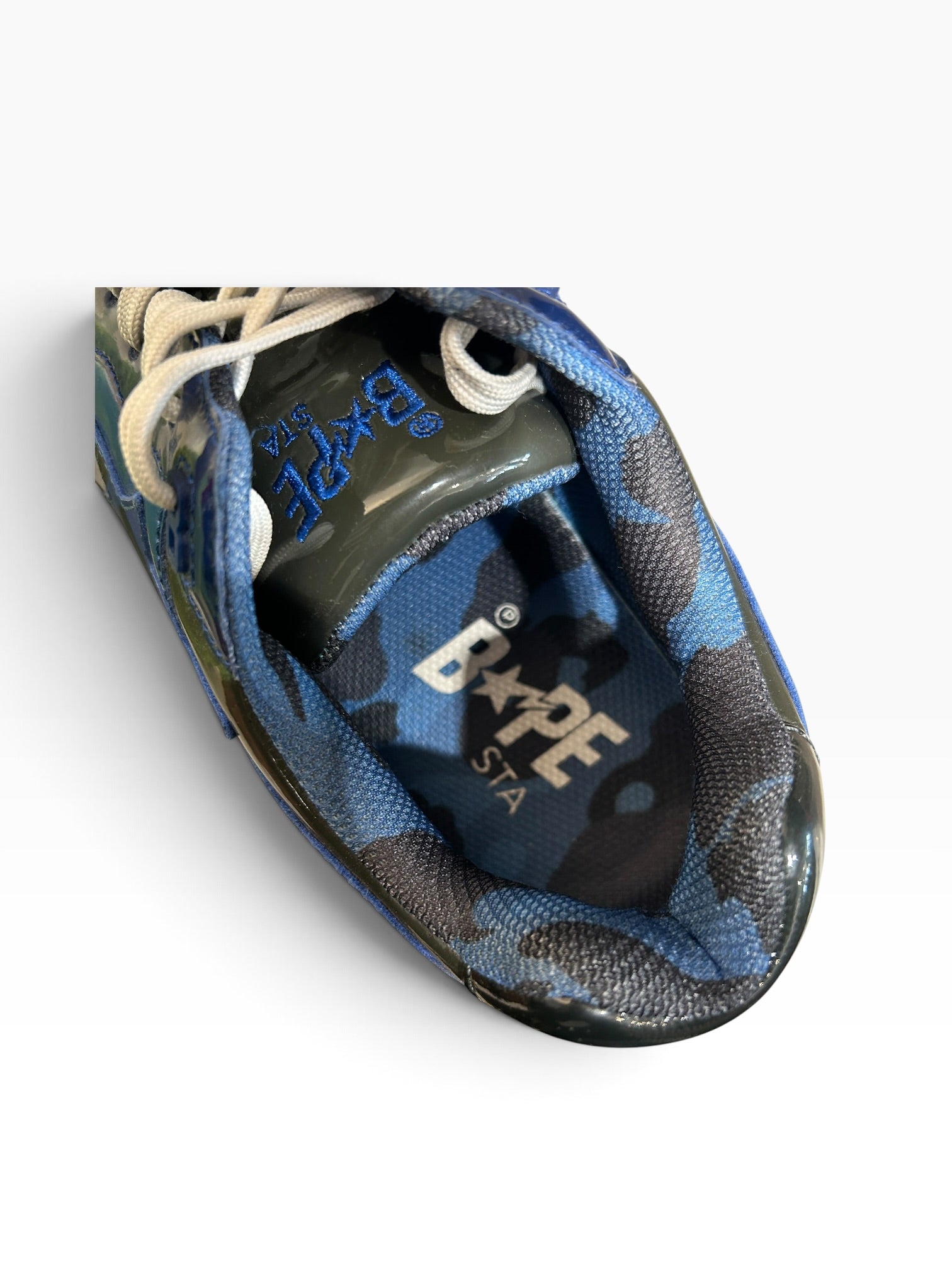 A BATHING APE/Low-Sneakers/US 9.5/Leather/BLU/patent leather roadsta view 3