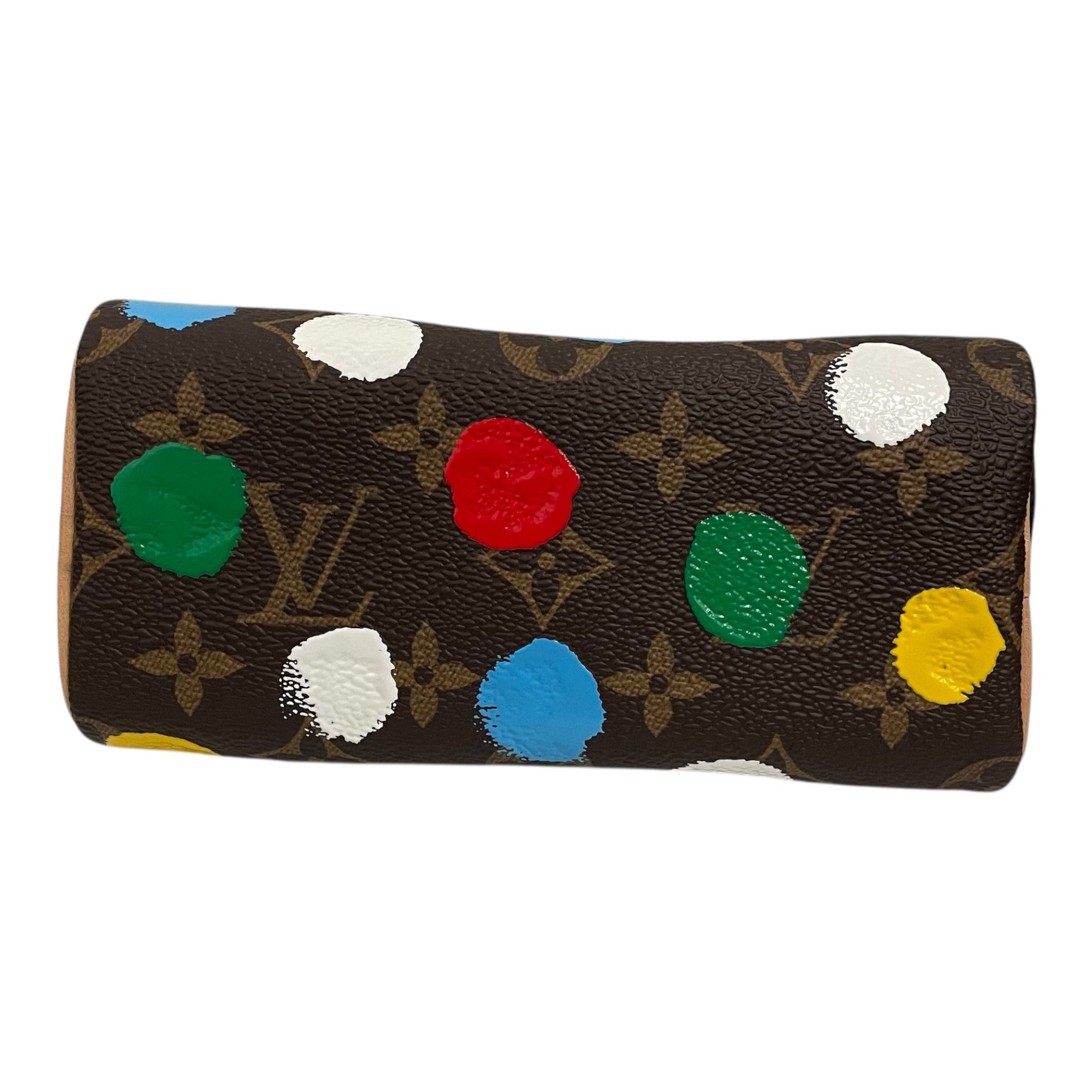 LOUIS VUITTON/Hand Bag/Monogram/Leather/BRW/PAINTED DOTS view 3