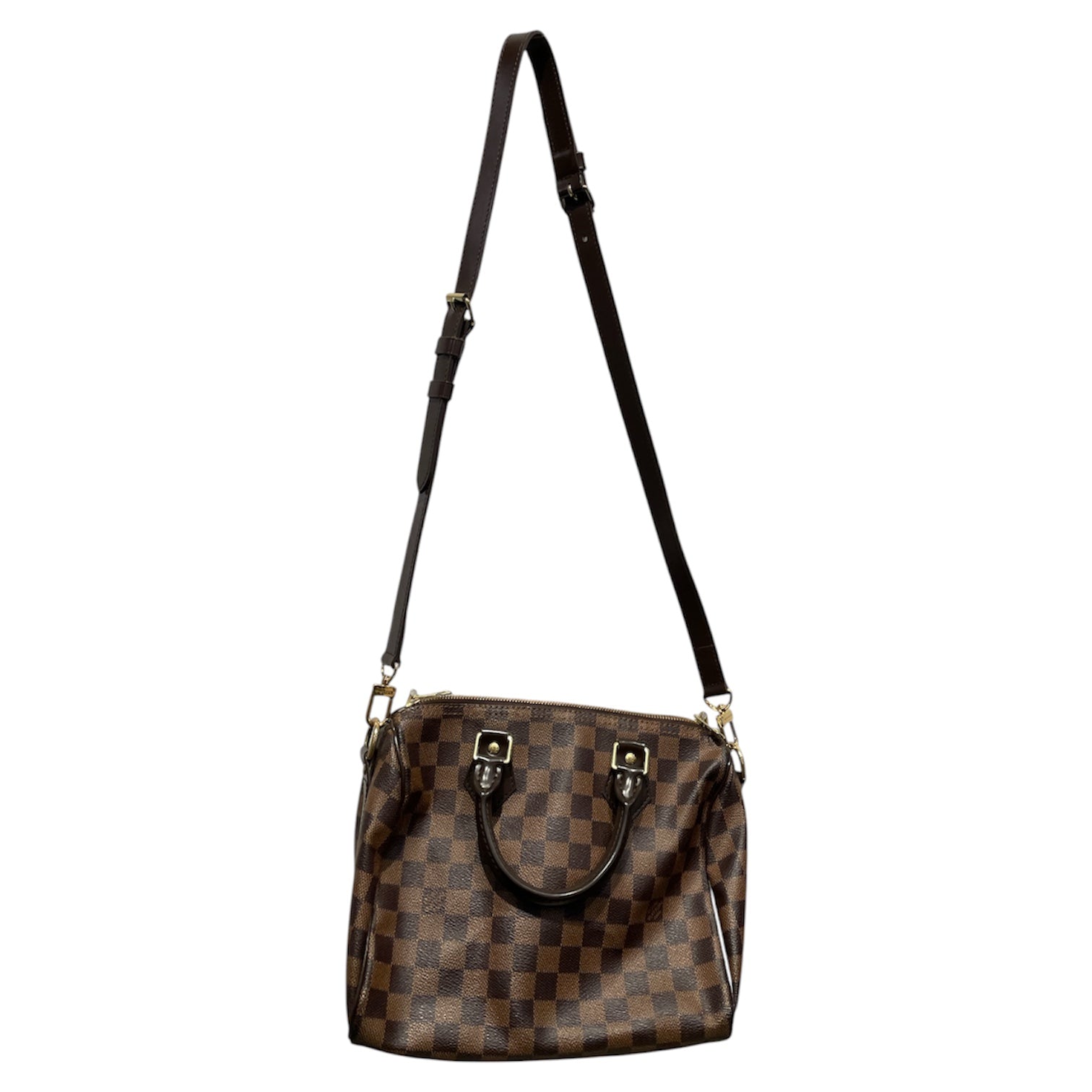 LOUIS VUITTON/Cross Body Bag/Cotton/BRW/Ebene Speedy Bandouliere 30 view 2