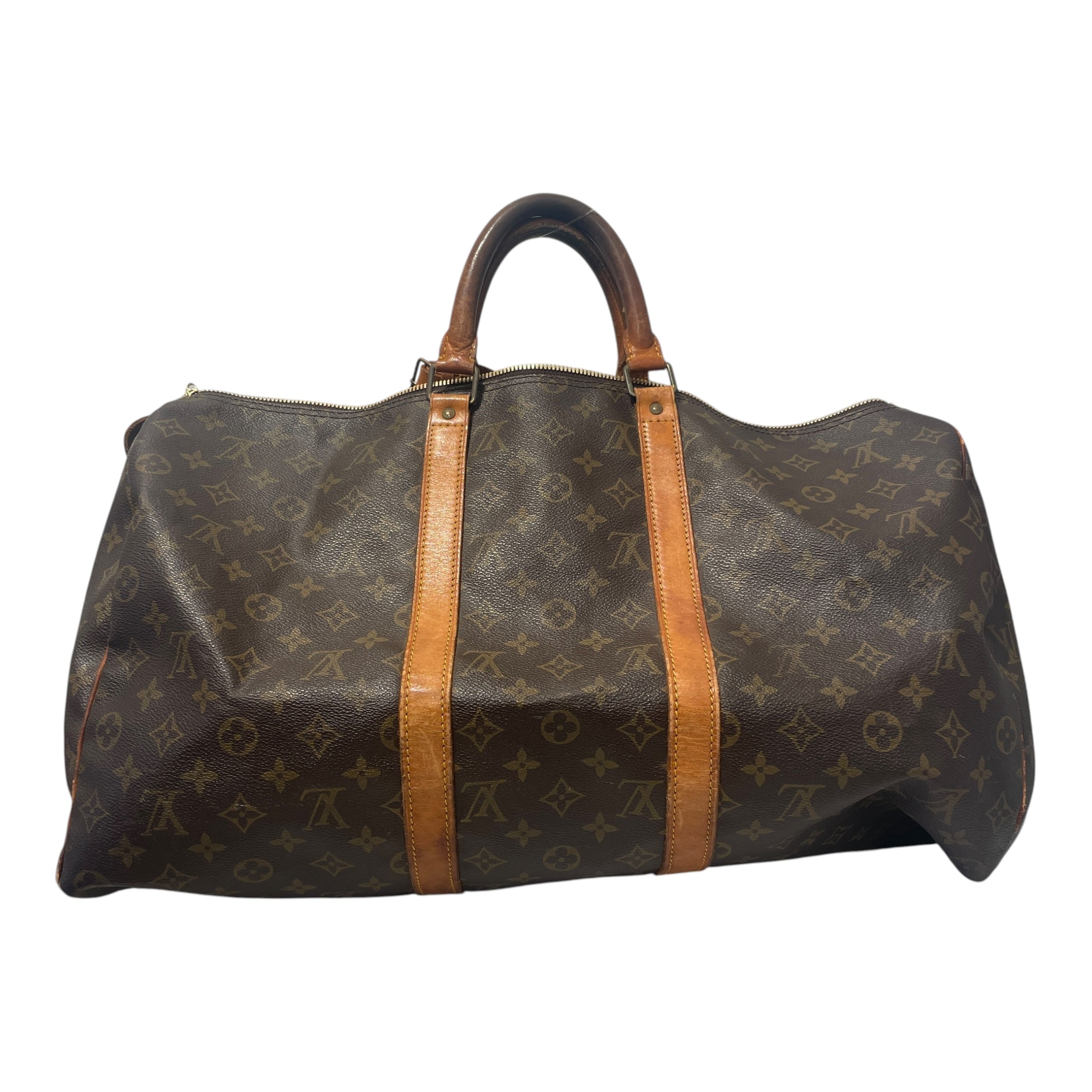 LOUIS VUITTON/Luggage/Monogram/Leather/BRW/Vintage Keepall 50 W/Tag view 4