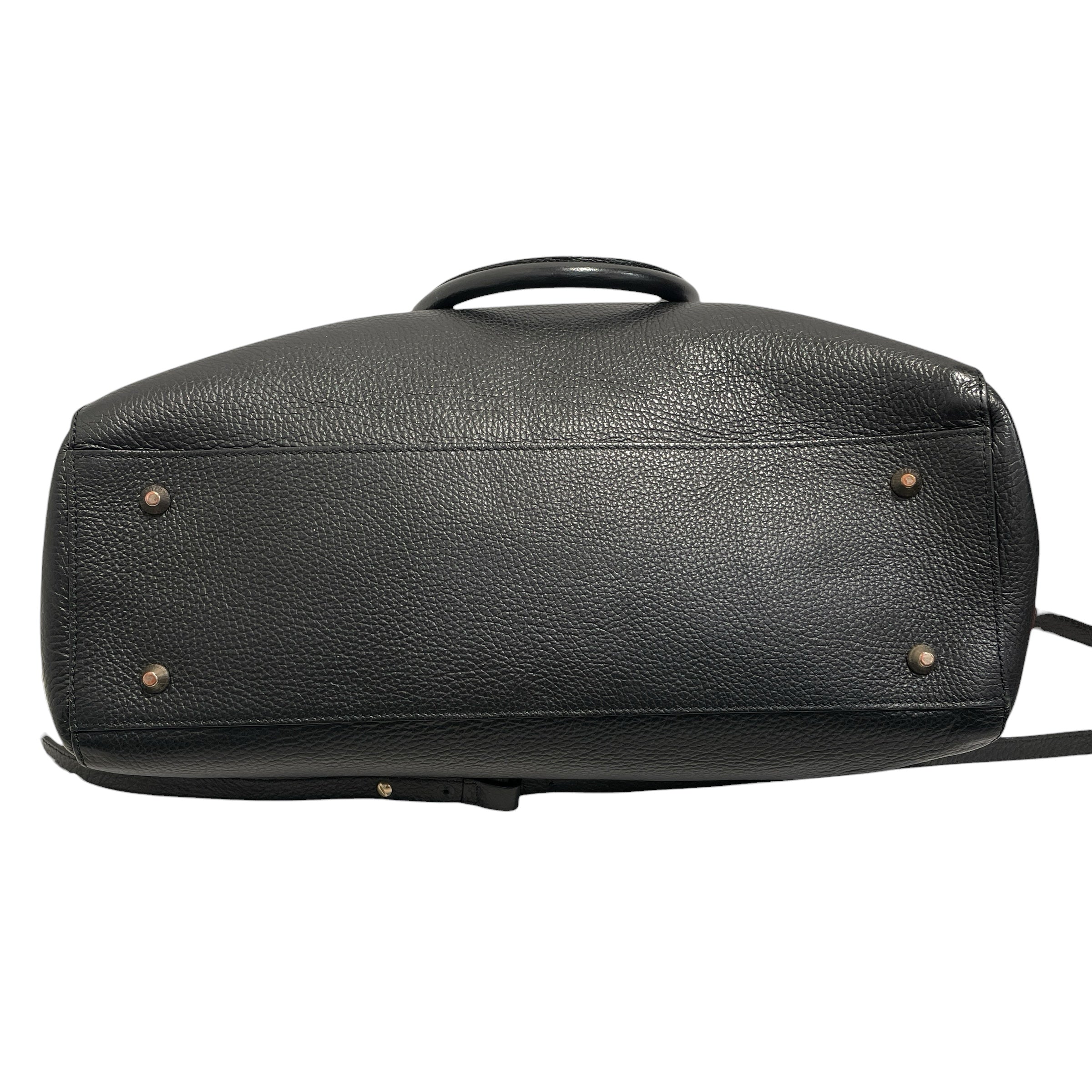 VERSACE/Hand Bag/Leather/BLK/PEBBLED LEATHER view 3