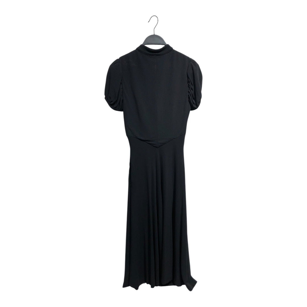 BETSEY JOHNSON/SS Dress/2/Polyester/BLK/Midi Length/open neck view 2