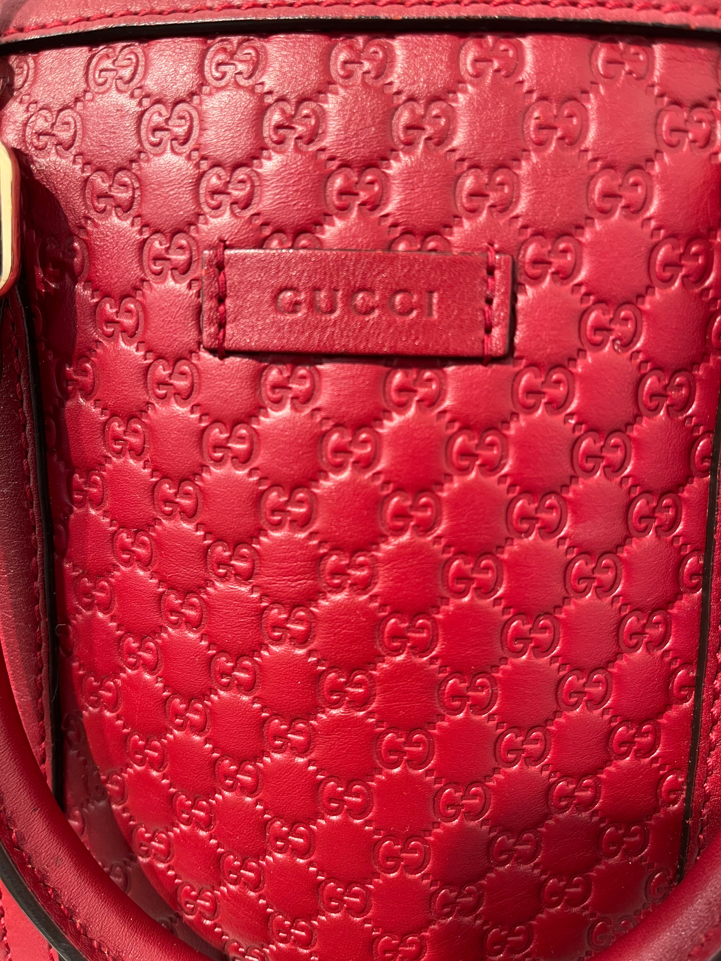 GUCCI/Bag/Monogram/Leather/RED/MICROGUCCISSMA DOME BAG view 10