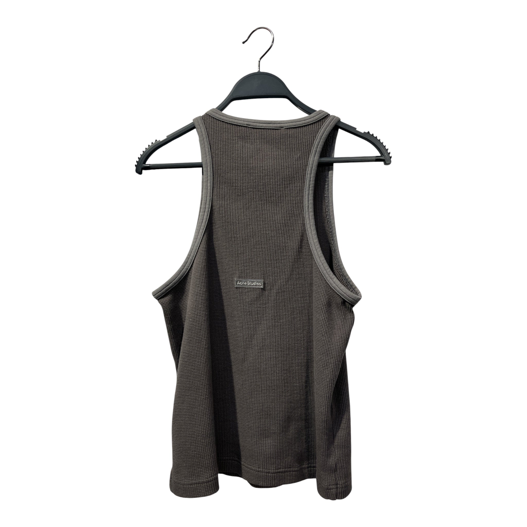 Acne Studios/SL Cut & Sew/M/Cotton/GRY/WAFFLE KNIT CLEAR LOGO ON BACK view 2