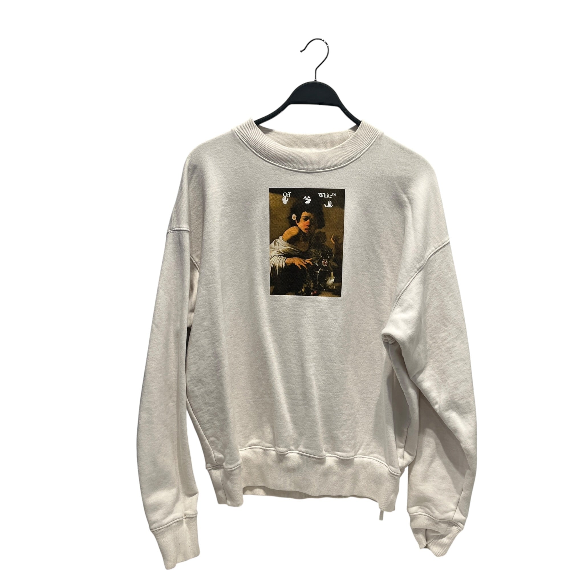 OFF-WHITE/Sweatshirt/L/Cotton/WHT/CARAVAGGIO WHITE LONG SLEEVE view 1