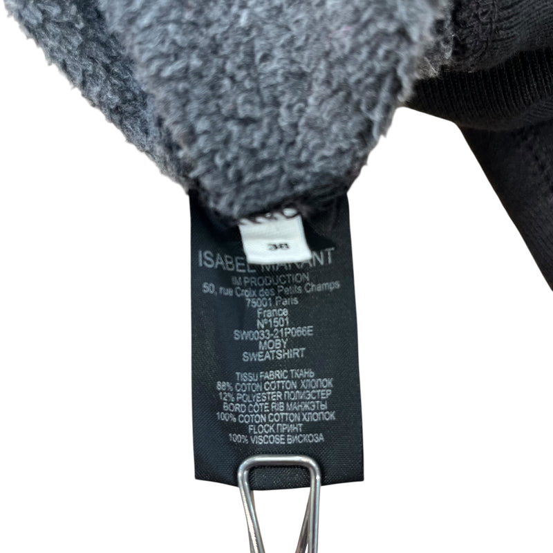 ISABEL MARANT ETOILE/Sweater/38/Cotton/BLK/piff print pnk logo
