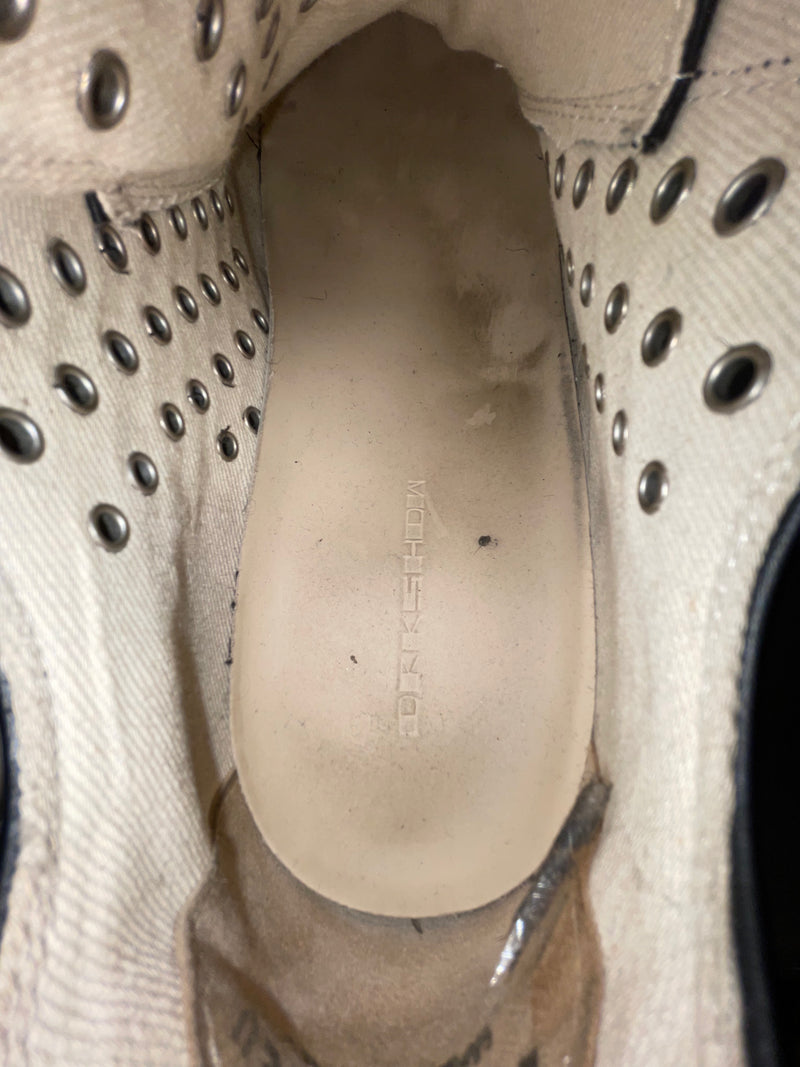 Rick Owens/Low-Sneakers/EU 44.5/All Over Print/Leather/BLK/
