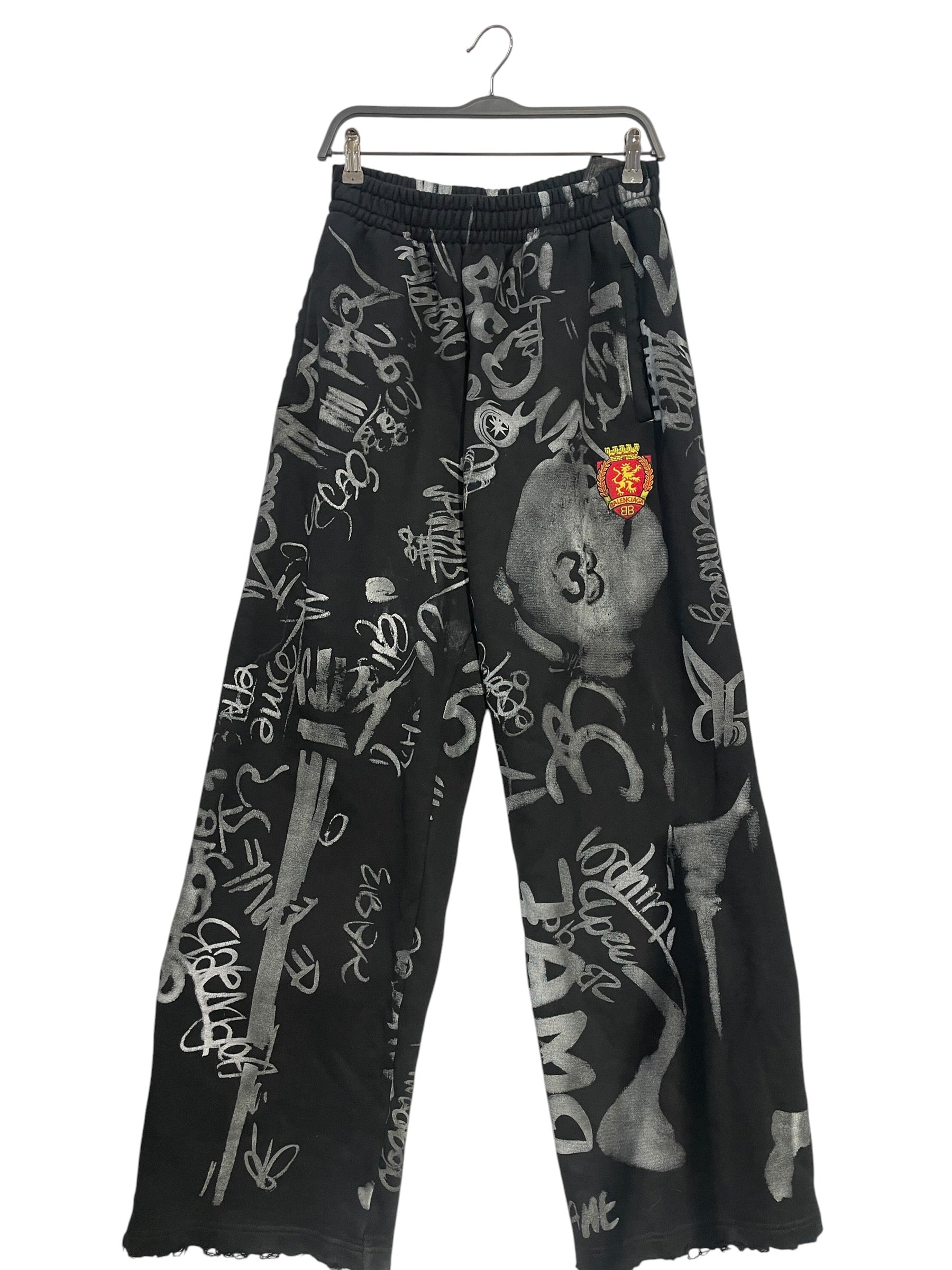 BALENCIAGA/Pants/M/Cotton/BLK/Graphic Graffiti RED Logo view 1