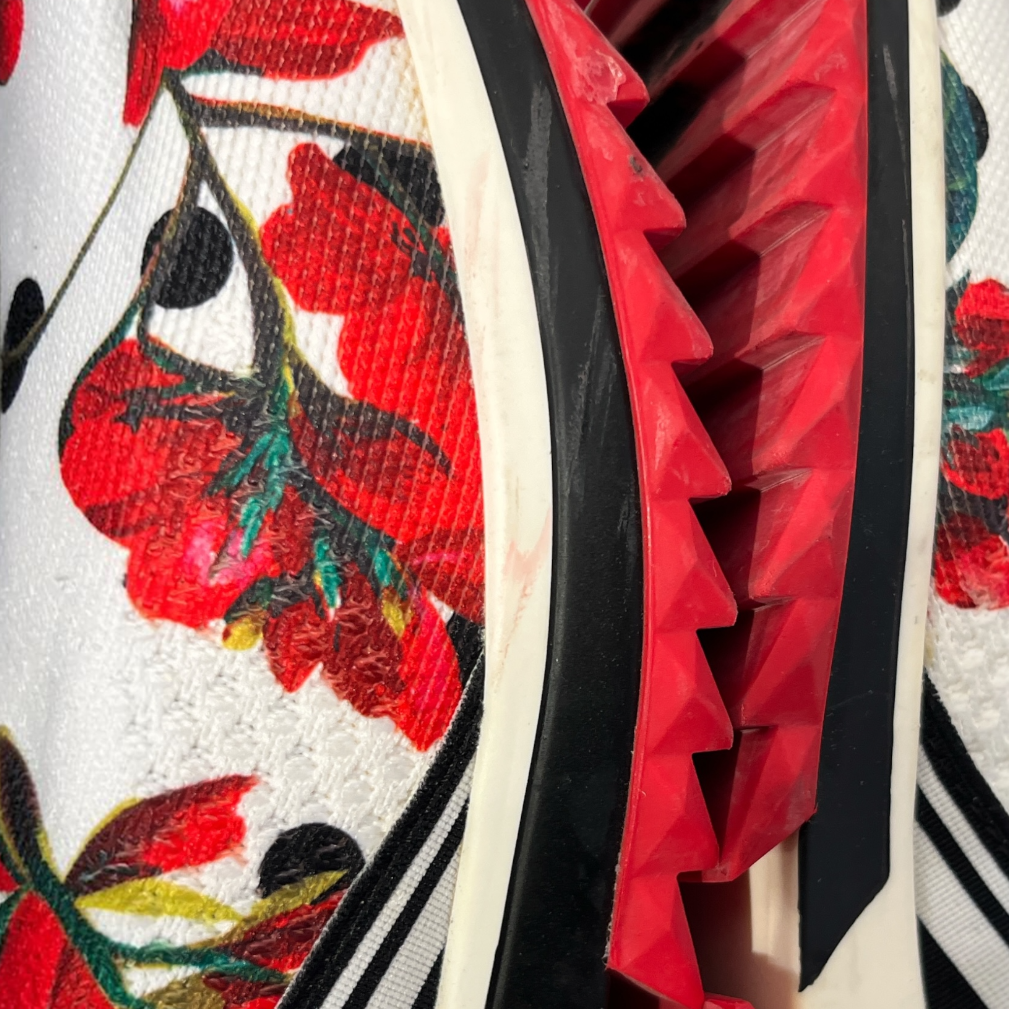 DOLCE&GABBANA/Low-Sneakers/EU 37/Floral Pattern/WHT/WHITE FLOWERS view 4