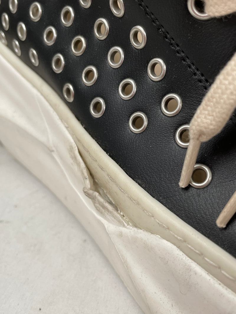 Rick Owens/Low-Sneakers/EU 44.5/All Over Print/Leather/BLK/