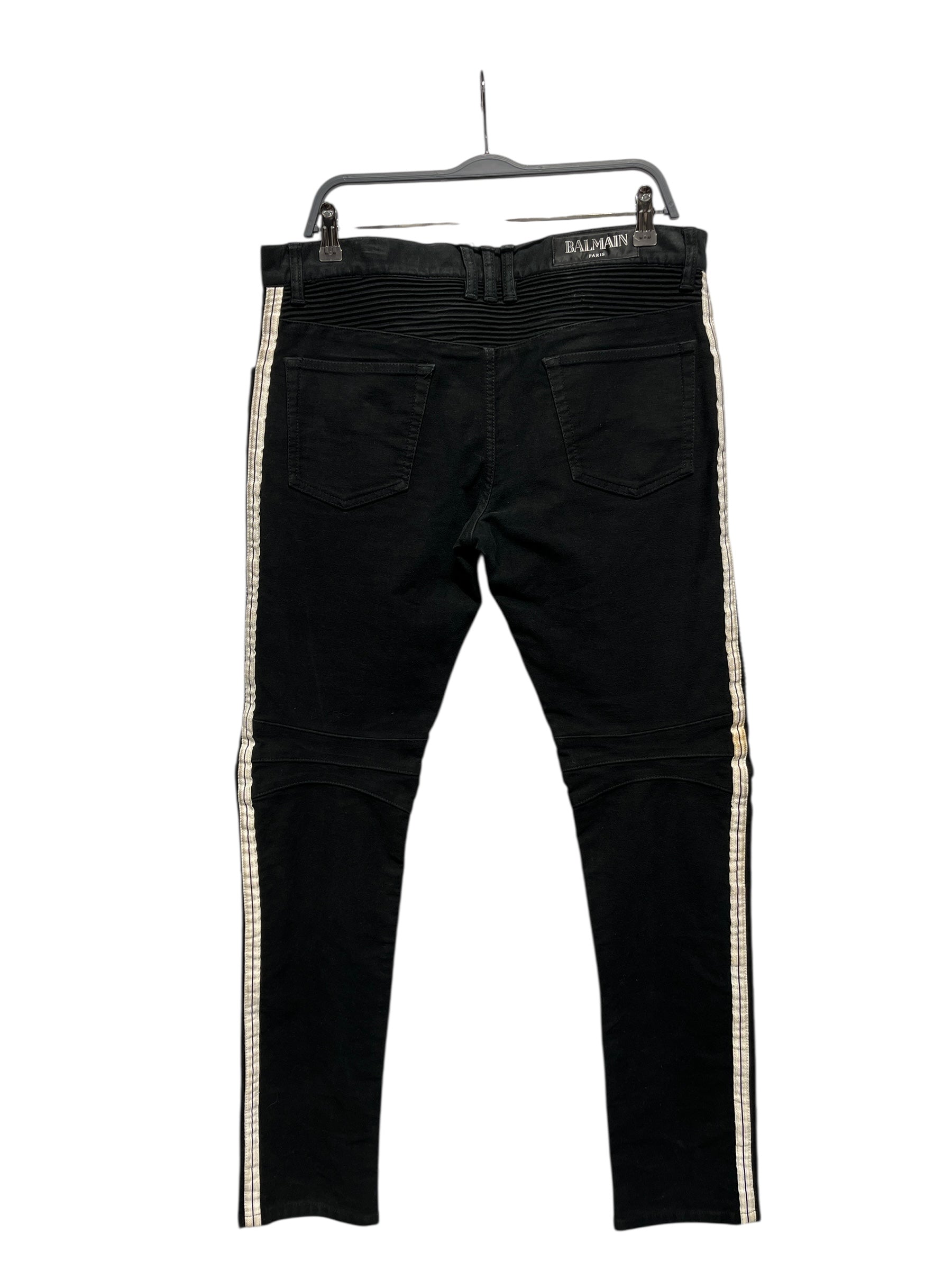 BALMAIN/Skinny Pants/32/Denim/BLK/ view 2
