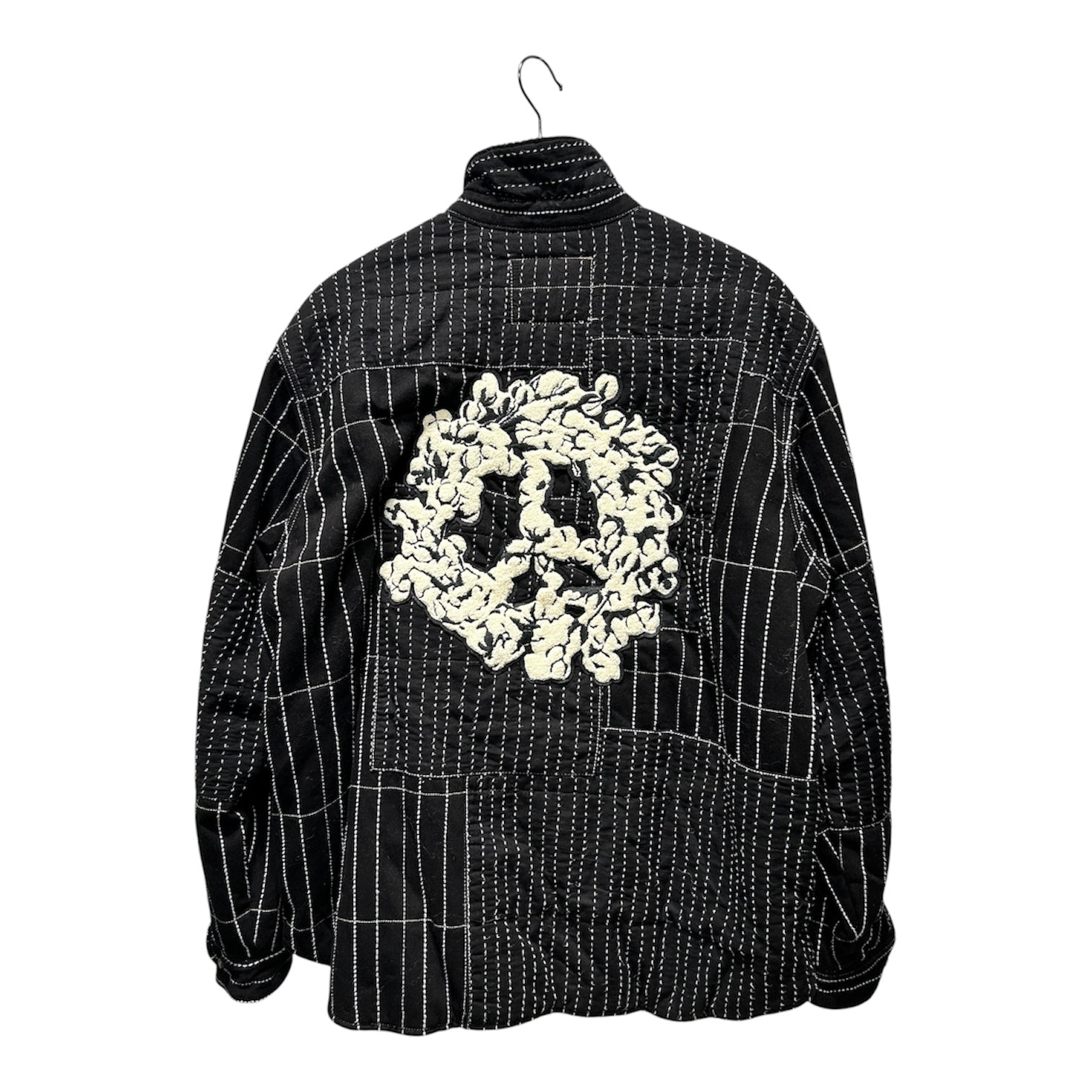 Levi's/DENIM TEARS/Quilted Jkt/L/Cotton/BLK/All Over Print/QUILTED PEACE SIGN view 2