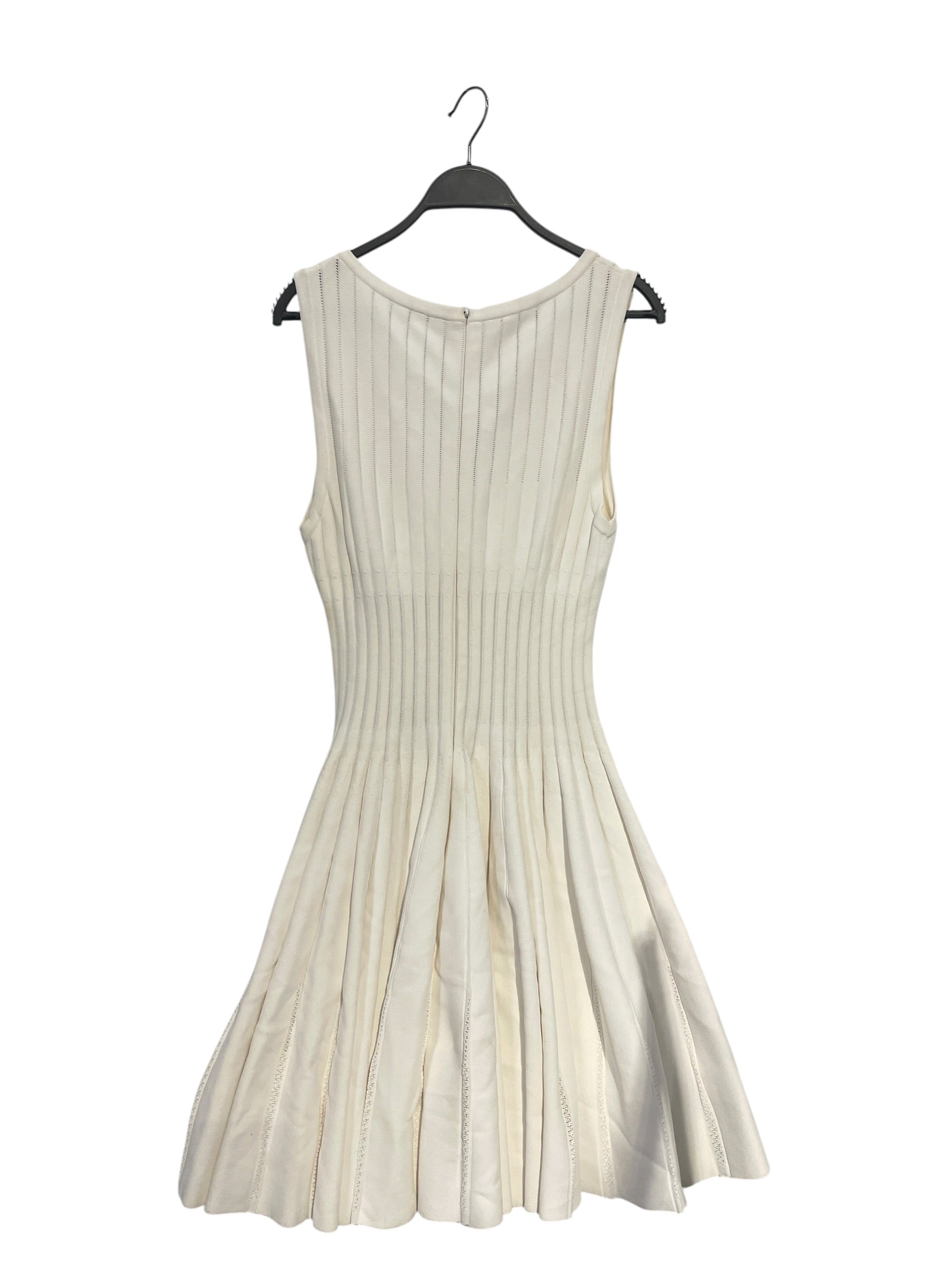 ALAIA/SL Dress/42/Polyester/WHT/MINI HOLES SHOULDERS, view 2