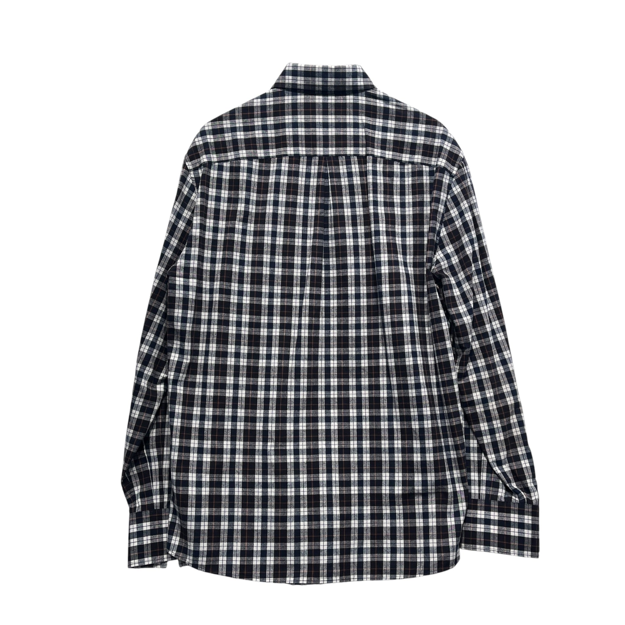 BRUNELLO CUCINELLI/LS Shirt/XXL/Cotton/BRW/Open Coller/Plaid/Dark Truffle Plaid Button Up view 2