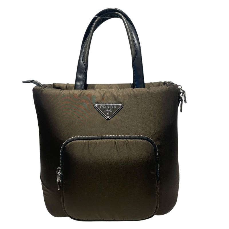 PRADA/Tote Bag/Nylon/GRN/TESSUTO PUFFY TOP HANDLE