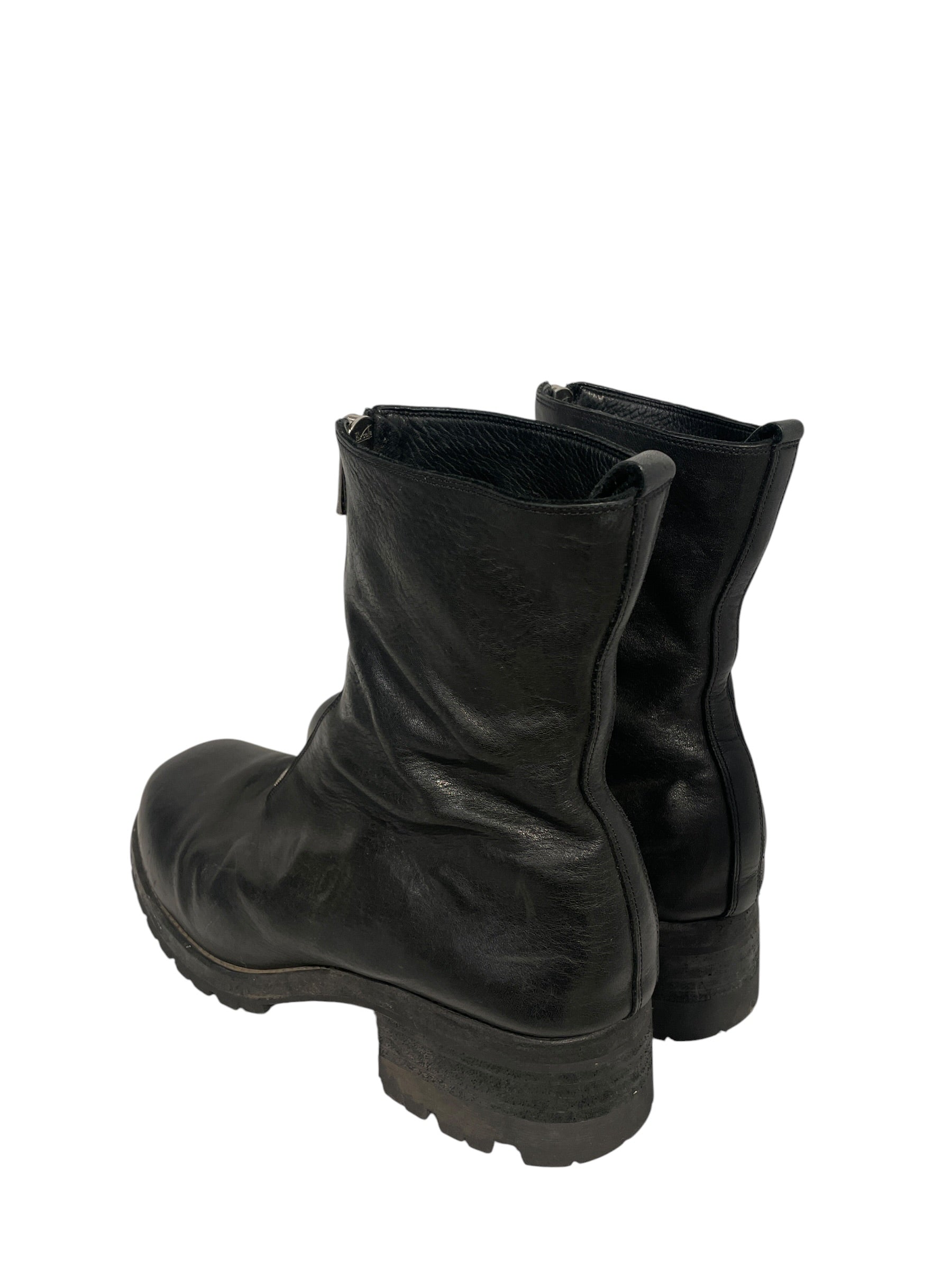 GUIDI/Boots/US 9/Leather/BLK/Middle SLVR Zipper view 2