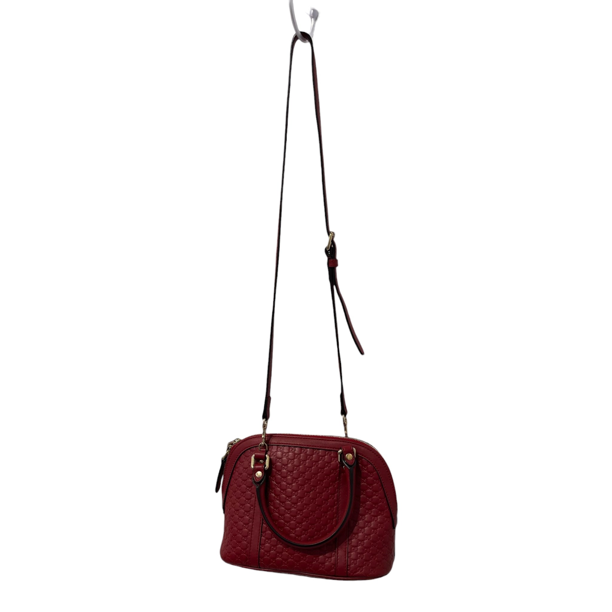 GUCCI/Bag/Monogram/Leather/RED/MICROGUCCISSMA DOME BAG view 1