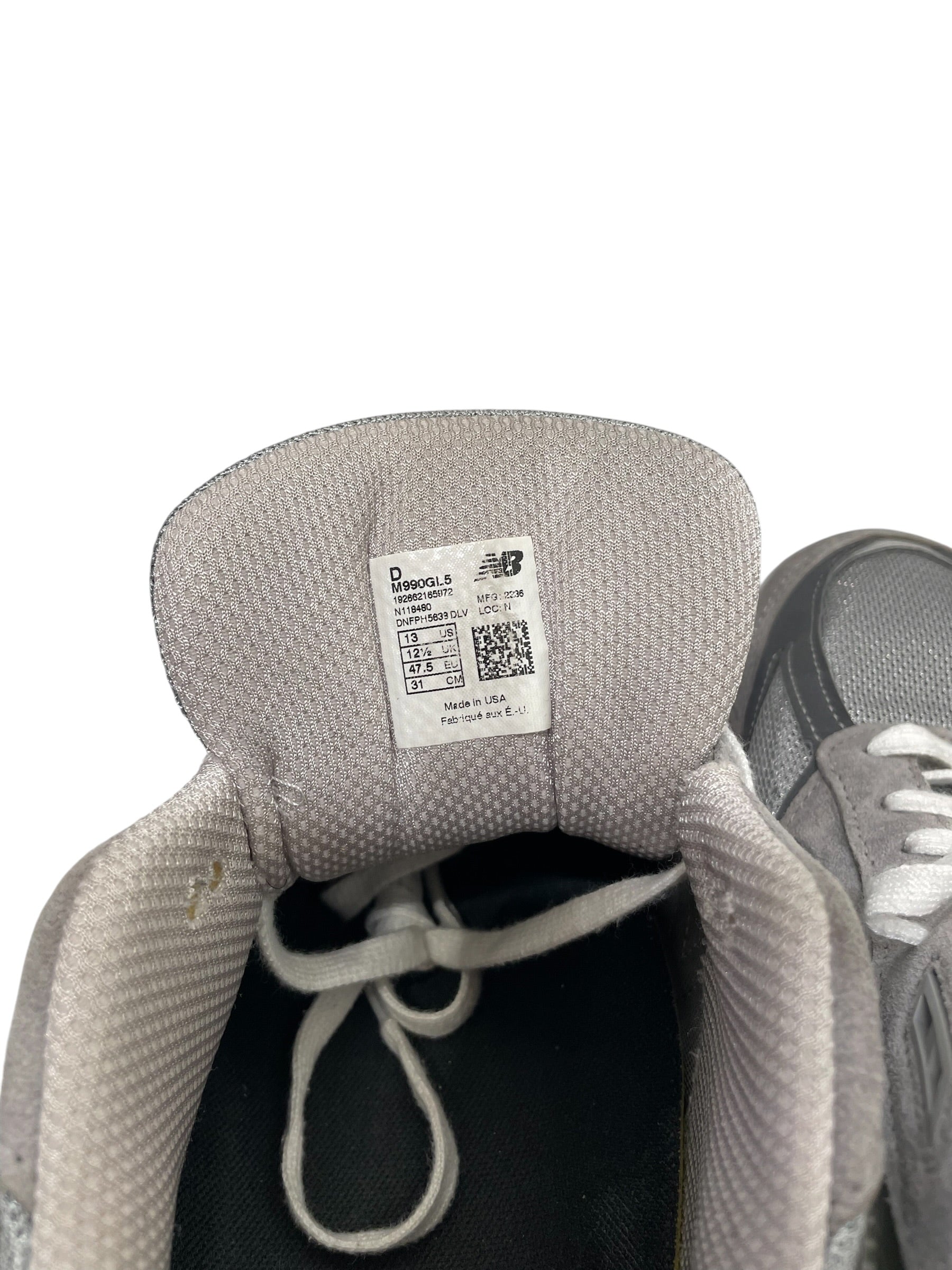 NEW BALANCE/Low-Sneakers/US 13/GRY/990v5 view 5