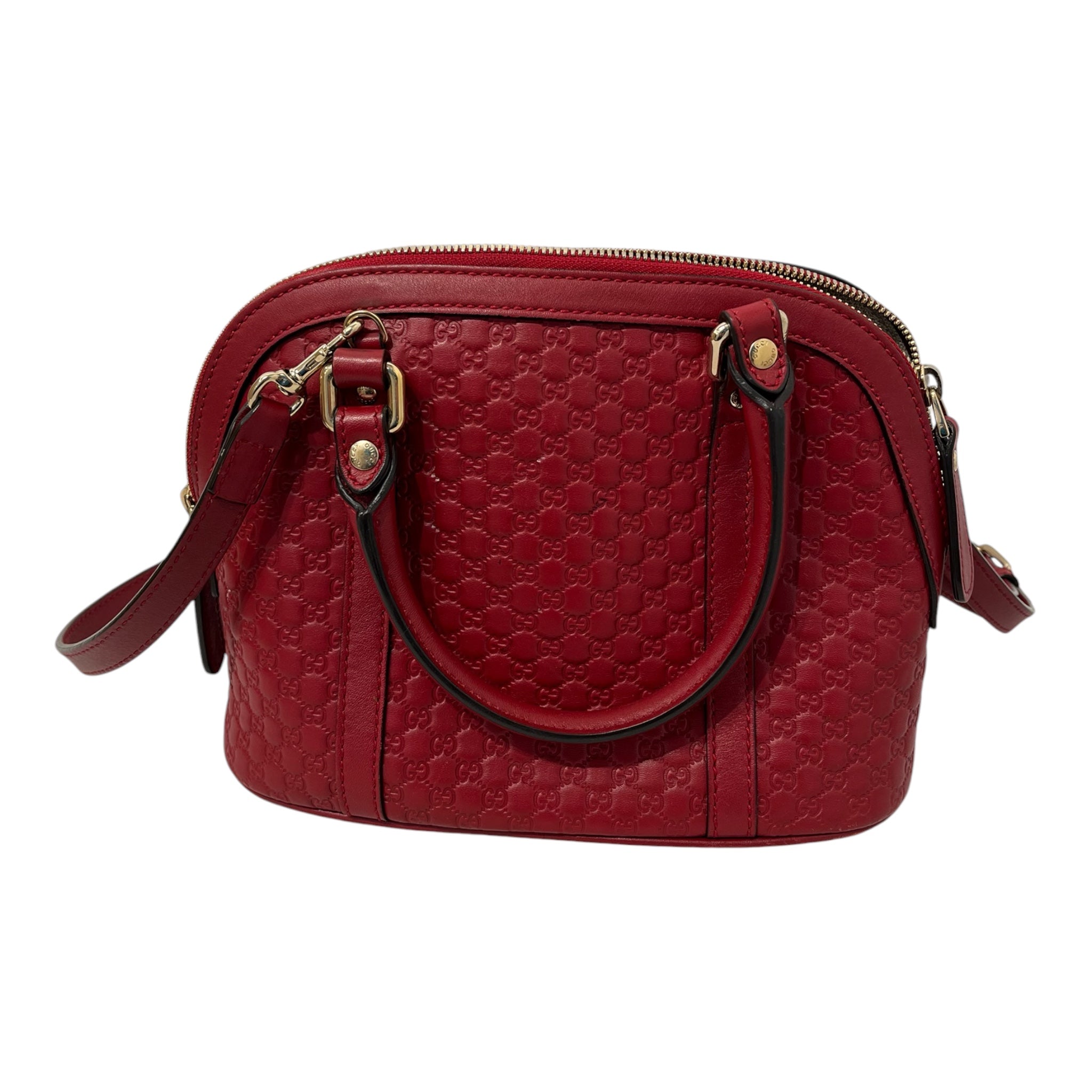 GUCCI/Bag/Monogram/Leather/RED/MICROGUCCISSMA DOME BAG view 4