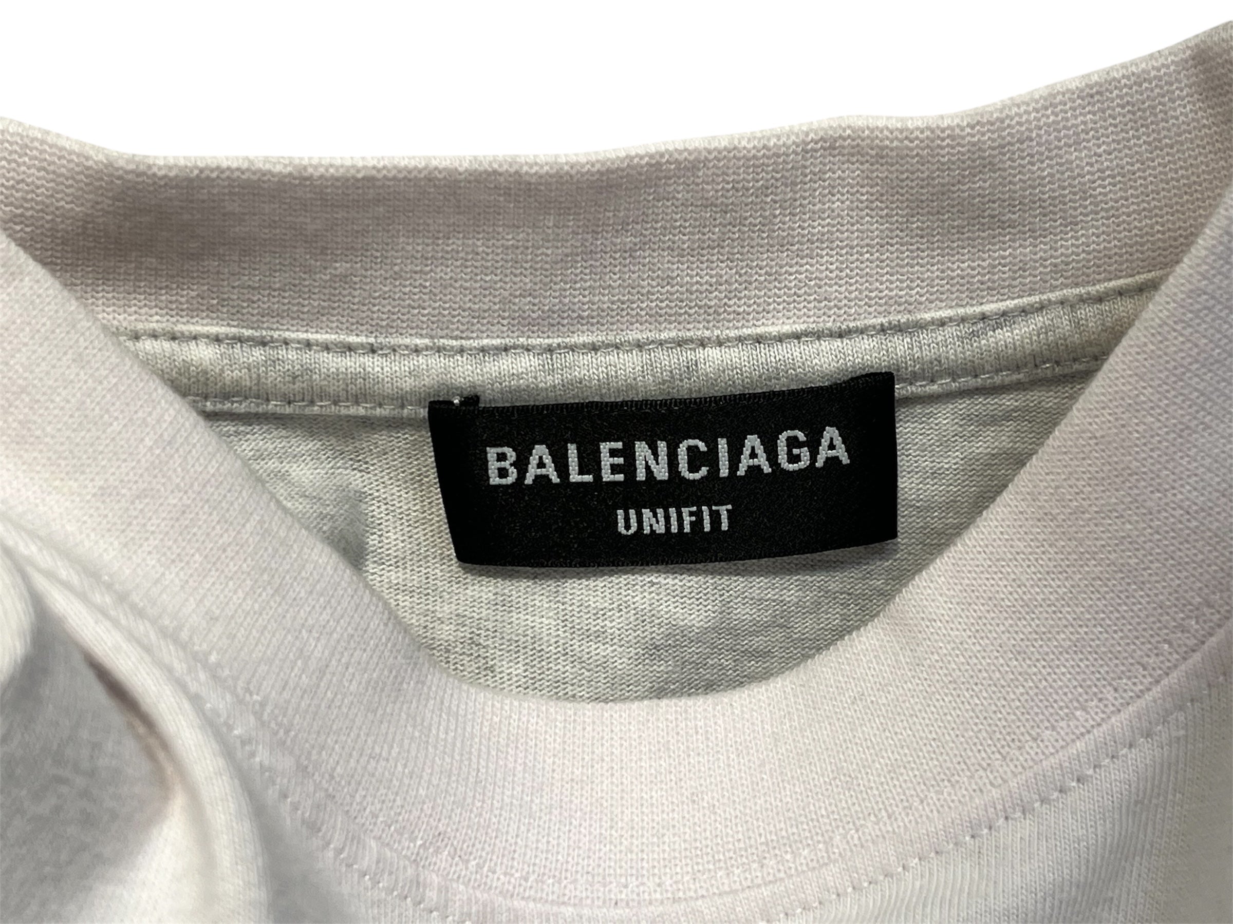 BALENCIAGA/T-Shirt/M/Cotton/GRY/ view 3