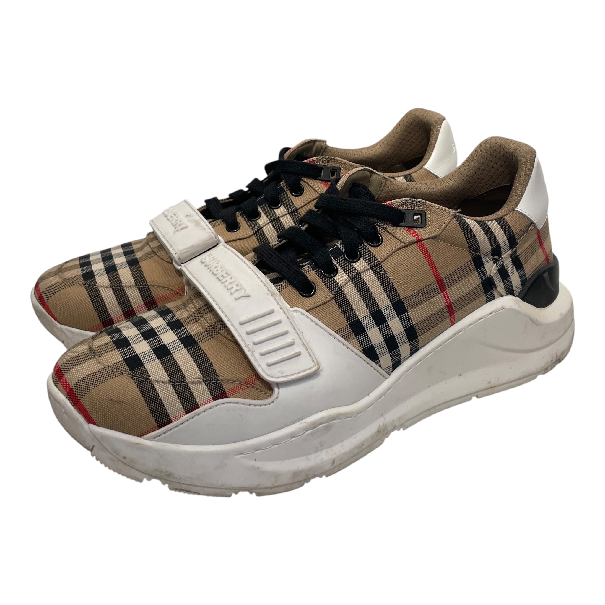 BURBERRY/Low-Sneakers/EU 46/Plaid/Acrylic/CML/ view 1