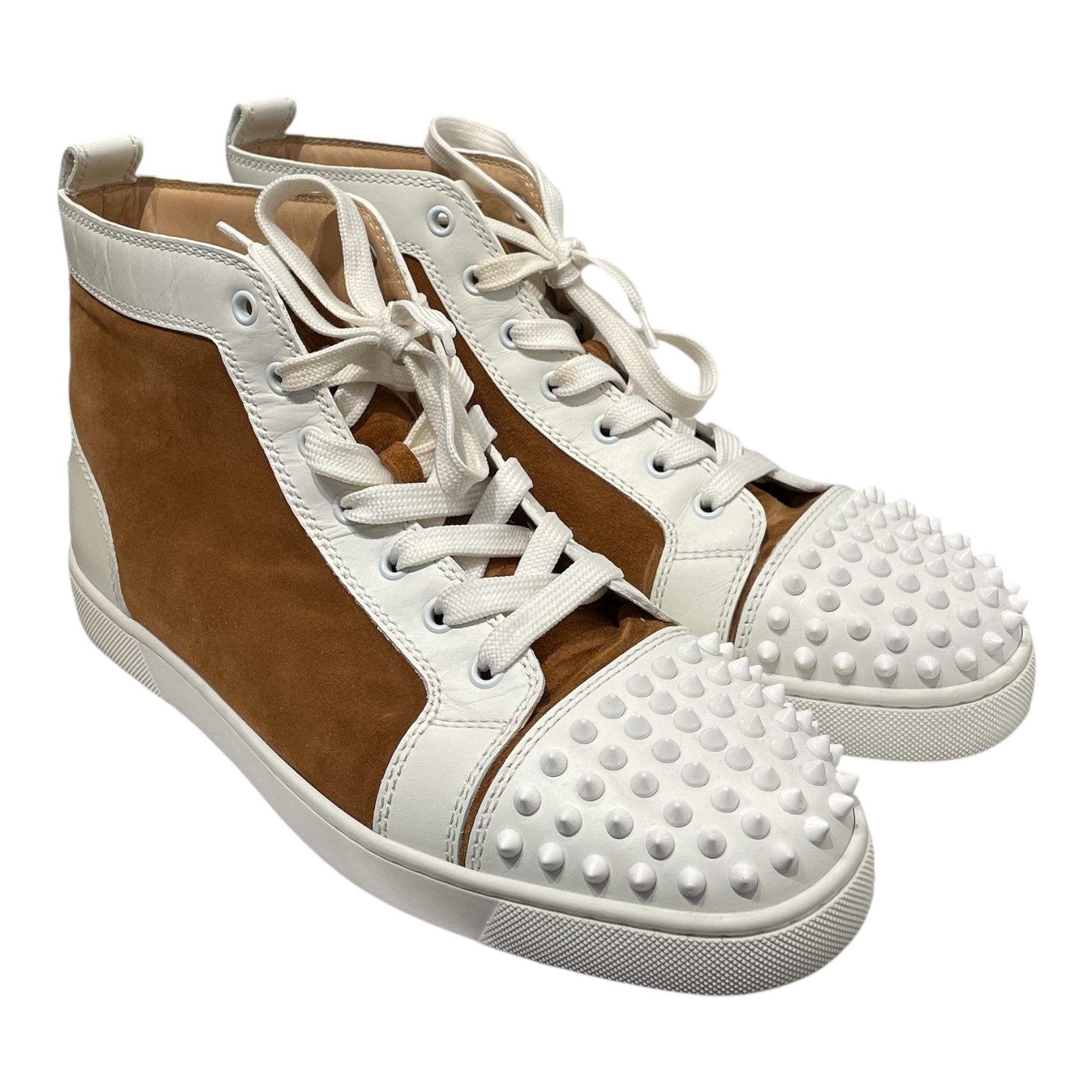 Christian Louboutin/Hi-Sneakers/EU 43/Suede/CML/Studs/WHITE STUDS view 1