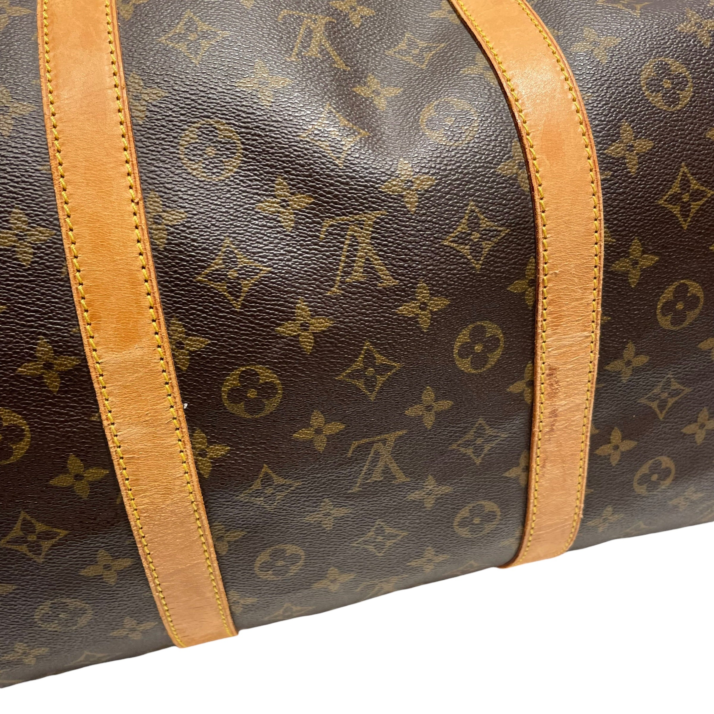 LOUIS VUITTON/Bag/Monogram/Leather/BRW/KEEPALL 60 view 8