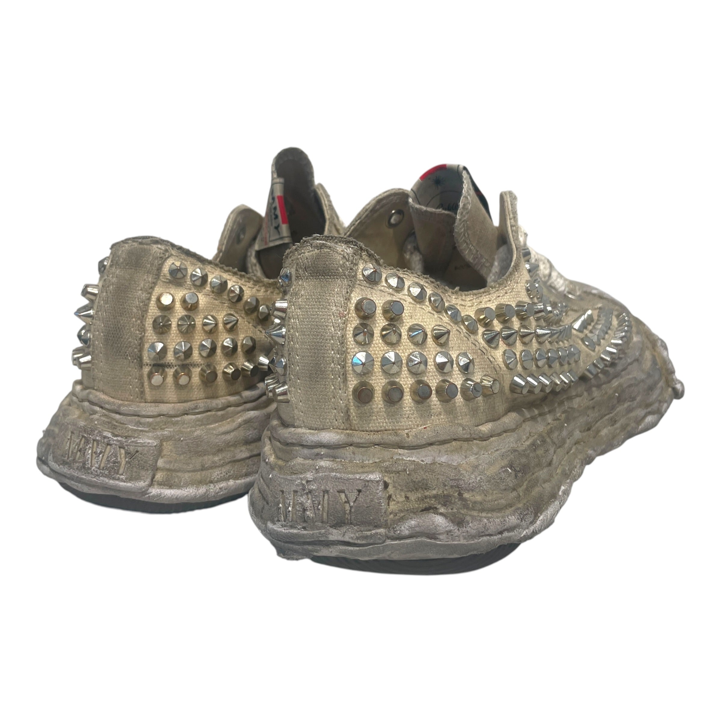 MIHARA YASUHIRO/Low-Sneakers/EU 41/Cotton/CRM/Peterson 23 Studded view 2