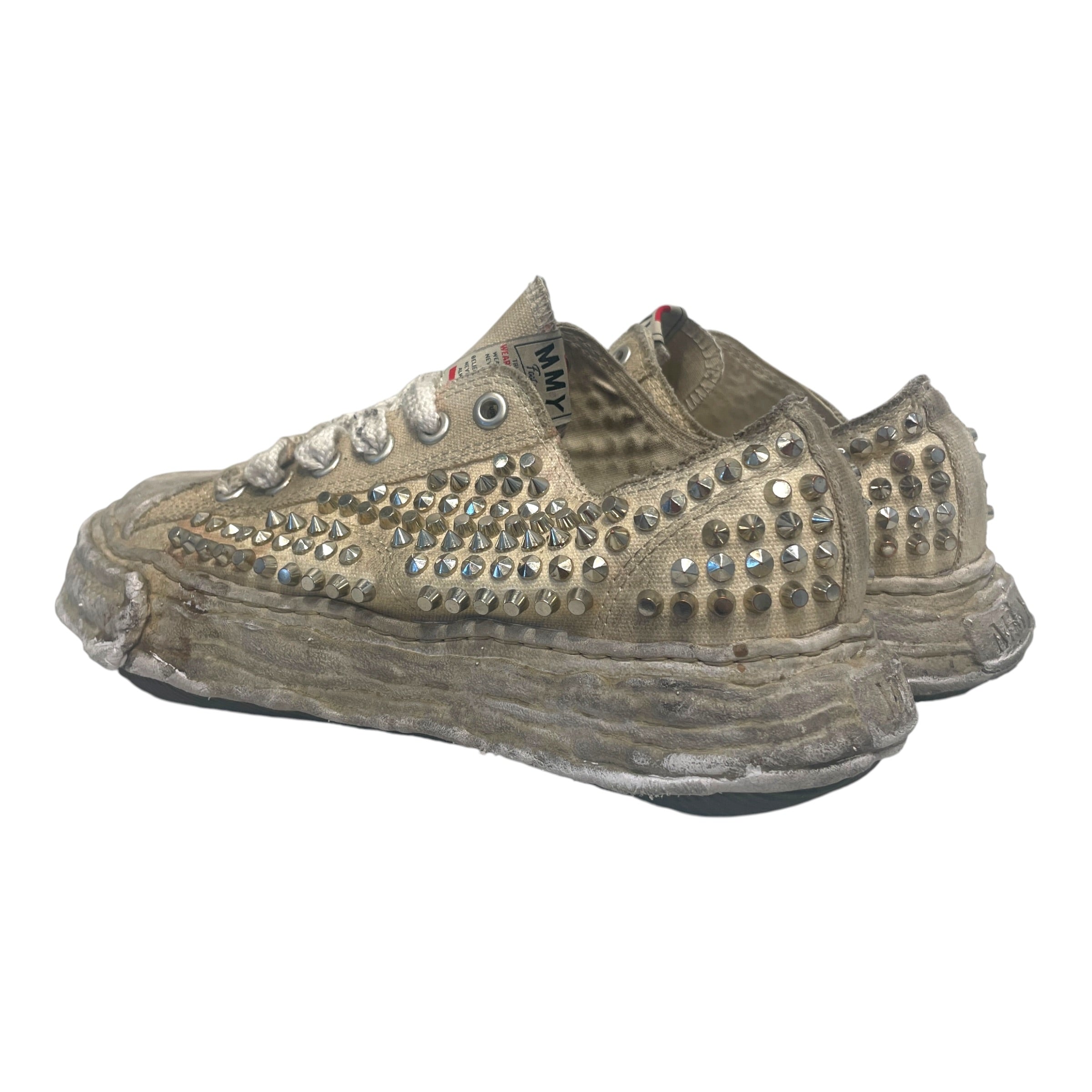 MIHARA YASUHIRO/Low-Sneakers/EU 41/Cotton/CRM/Peterson 23 Studded view 3