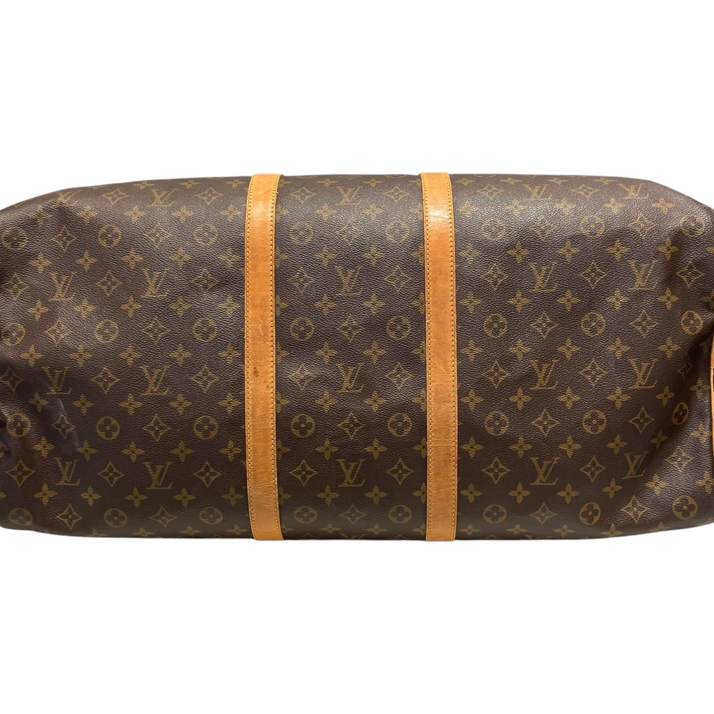 LOUIS VUITTON/Bag/Monogram/Leather/BRW/KEEPALL 60 view 3