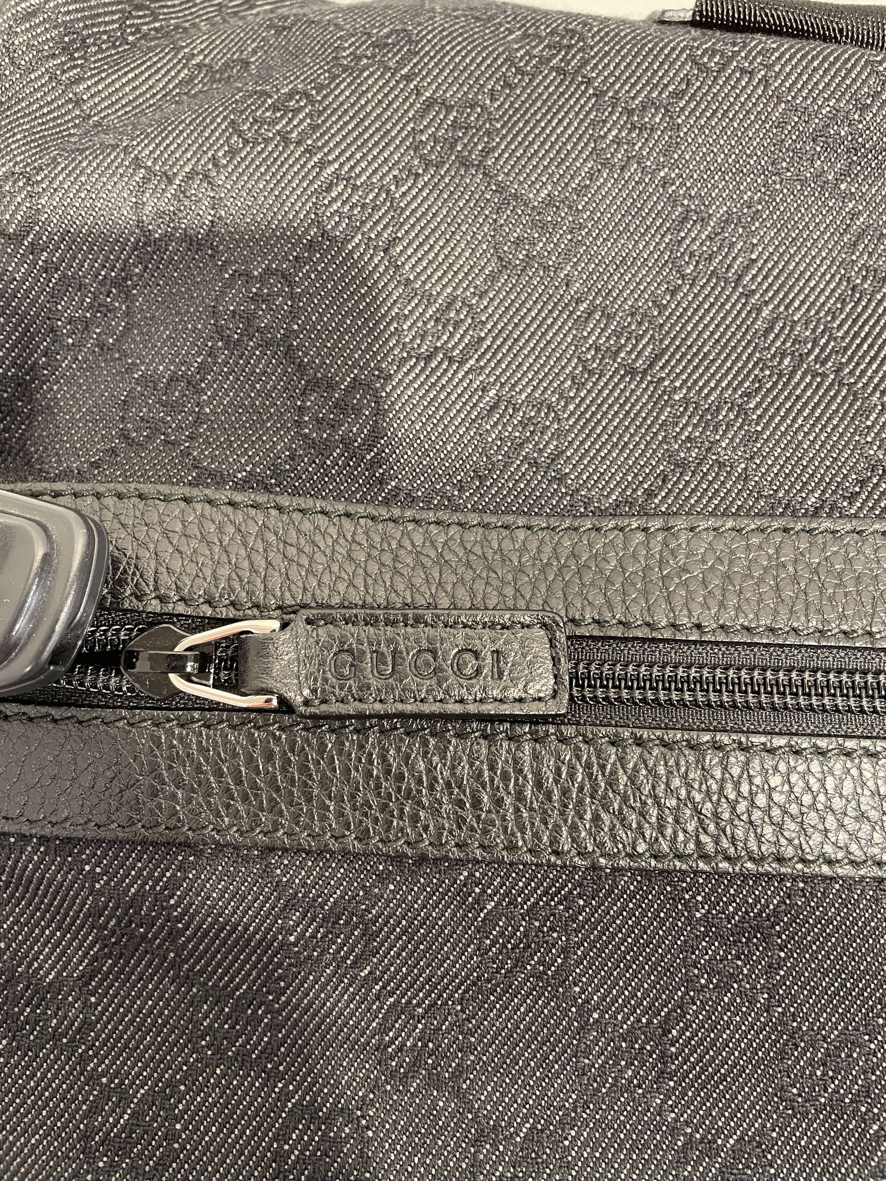 GUCCI/Boston Bag/L/Monogram/Cotton/BLK/LARGE BOSTON view 5