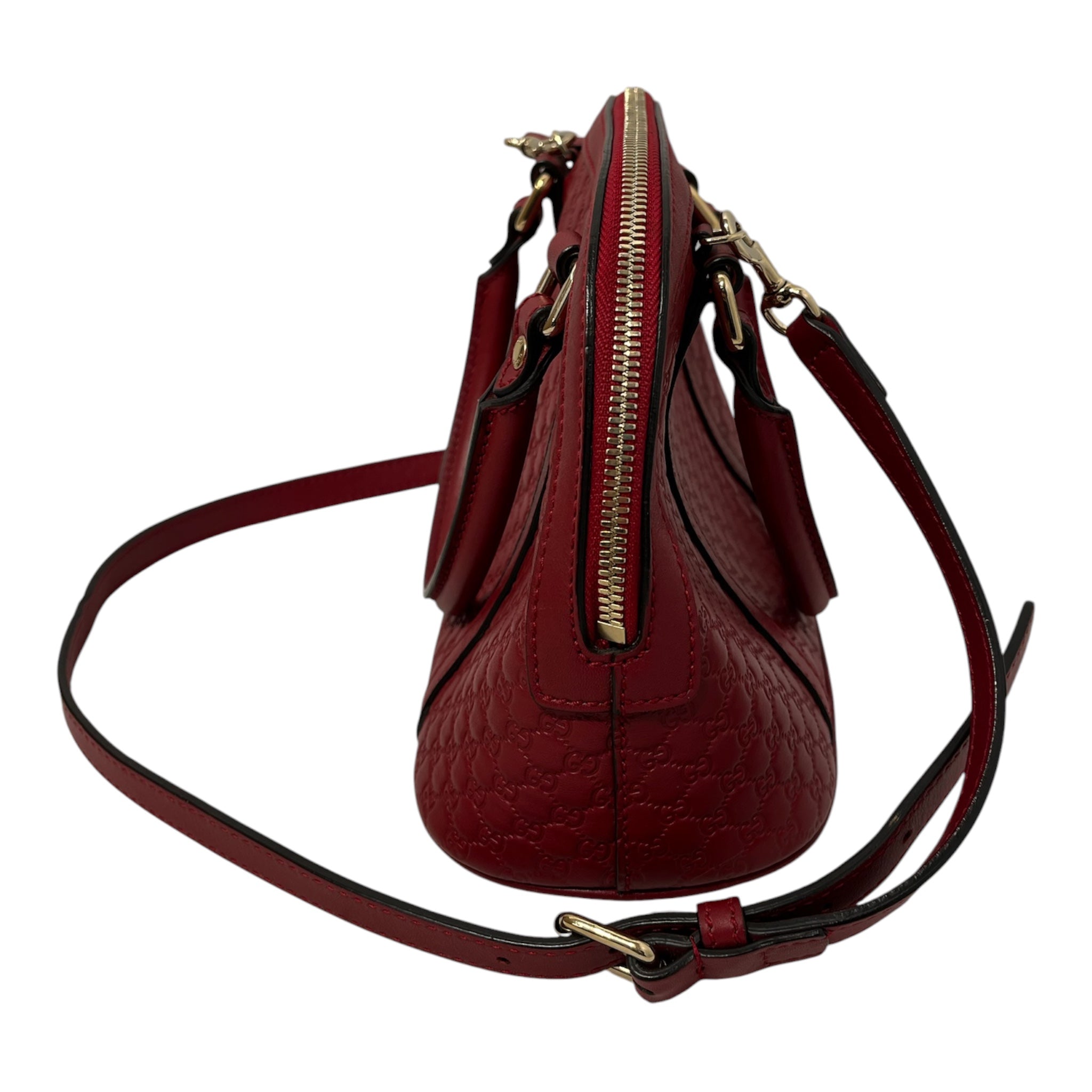 GUCCI/Bag/Monogram/Leather/RED/MICROGUCCISSMA DOME BAG view 5