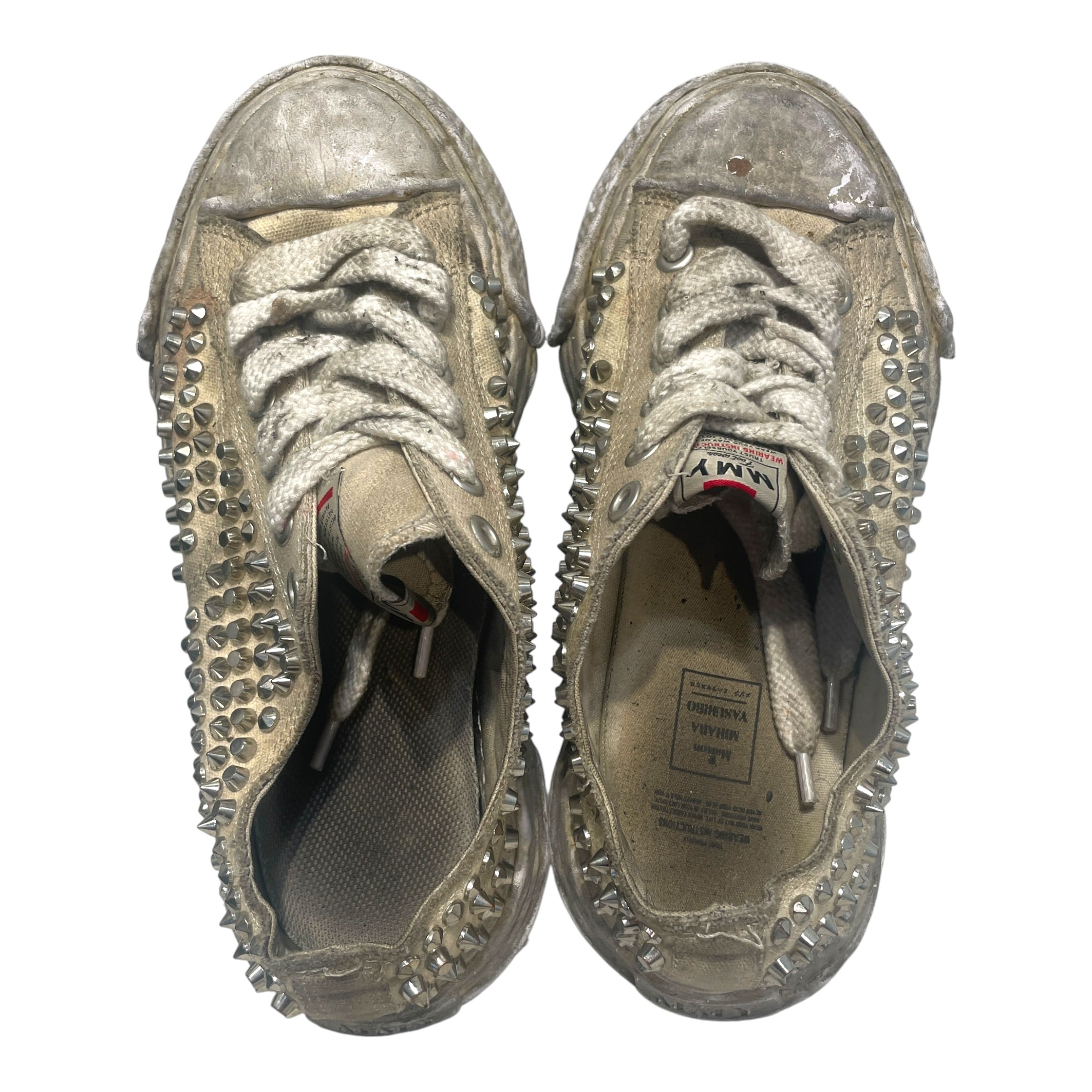 MIHARA YASUHIRO/Low-Sneakers/EU 41/Cotton/CRM/Peterson 23 Studded view 5