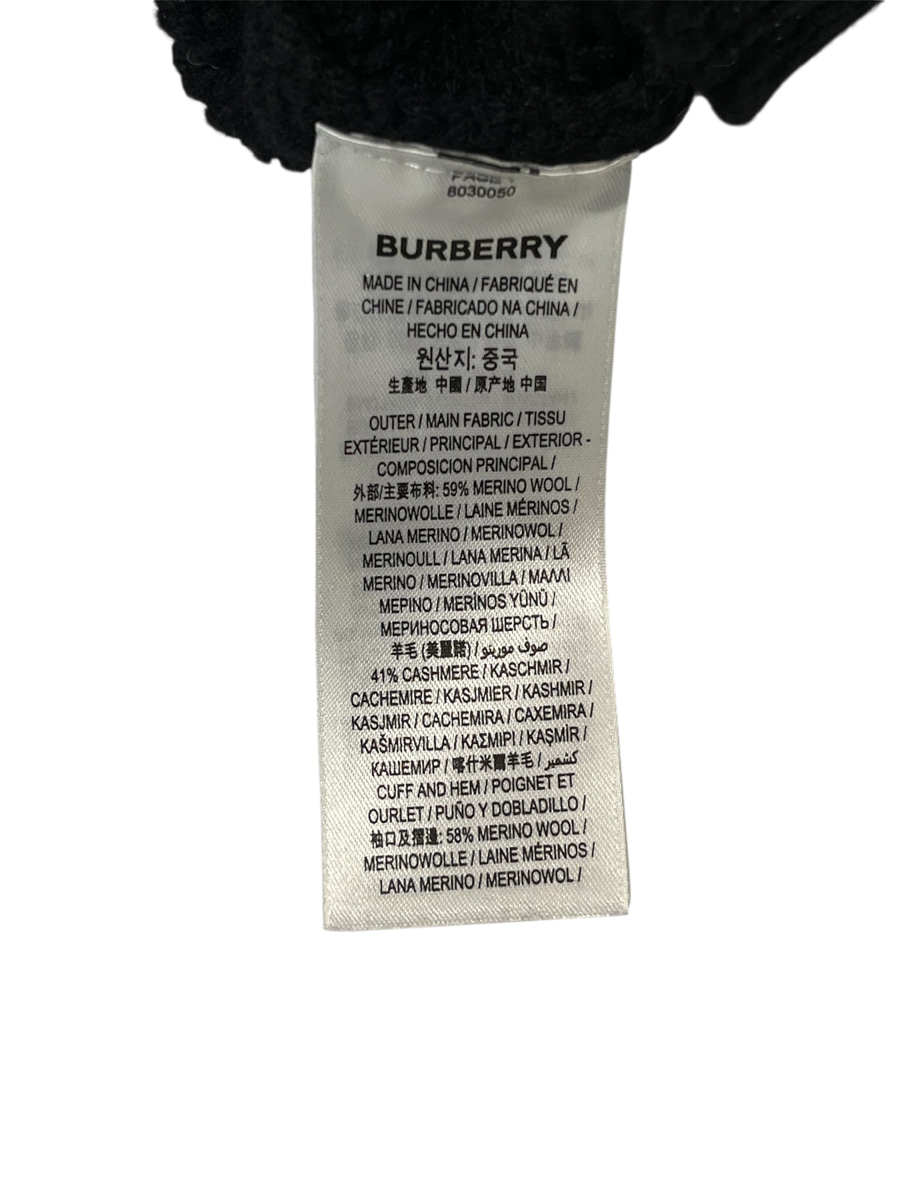 BURBERRY/Heavy Cardigan/M/Wool/BLK/ view 4