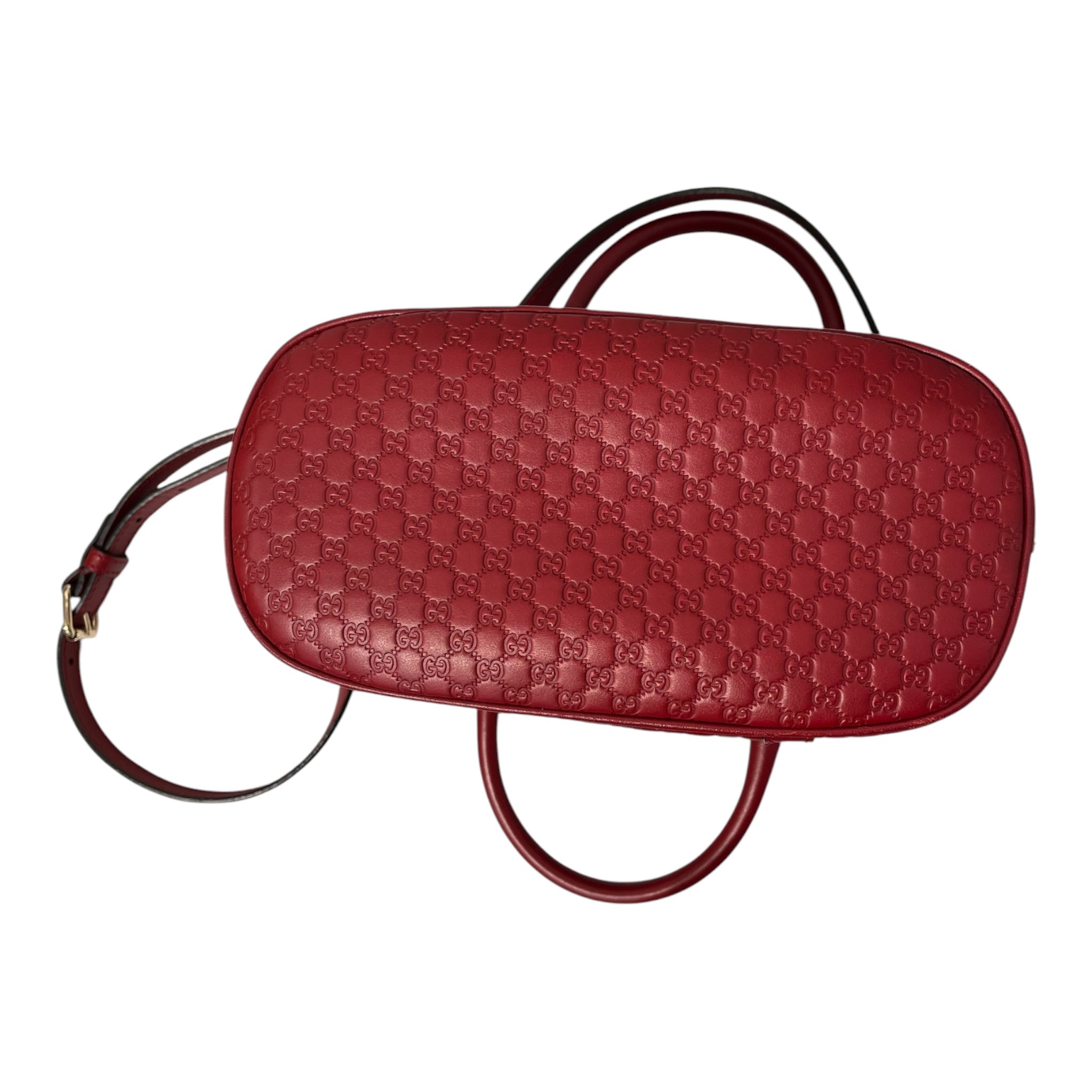 GUCCI/Bag/Monogram/Leather/RED/MICROGUCCISSMA DOME BAG view 6