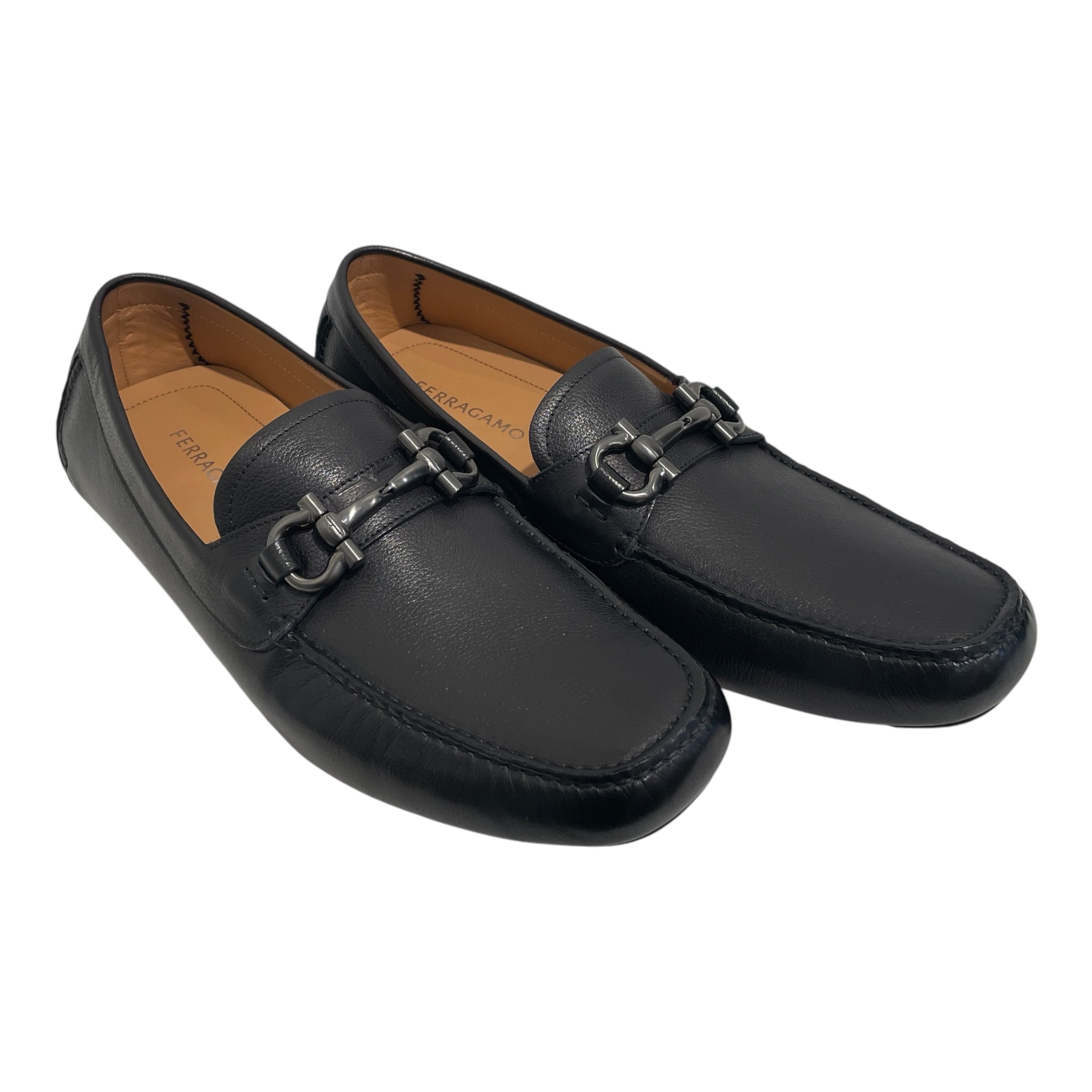 Salvatore Ferragamo/Dress Shoes/US 12/Leather/BLK/HORSEBUCLE LOAFER view 1