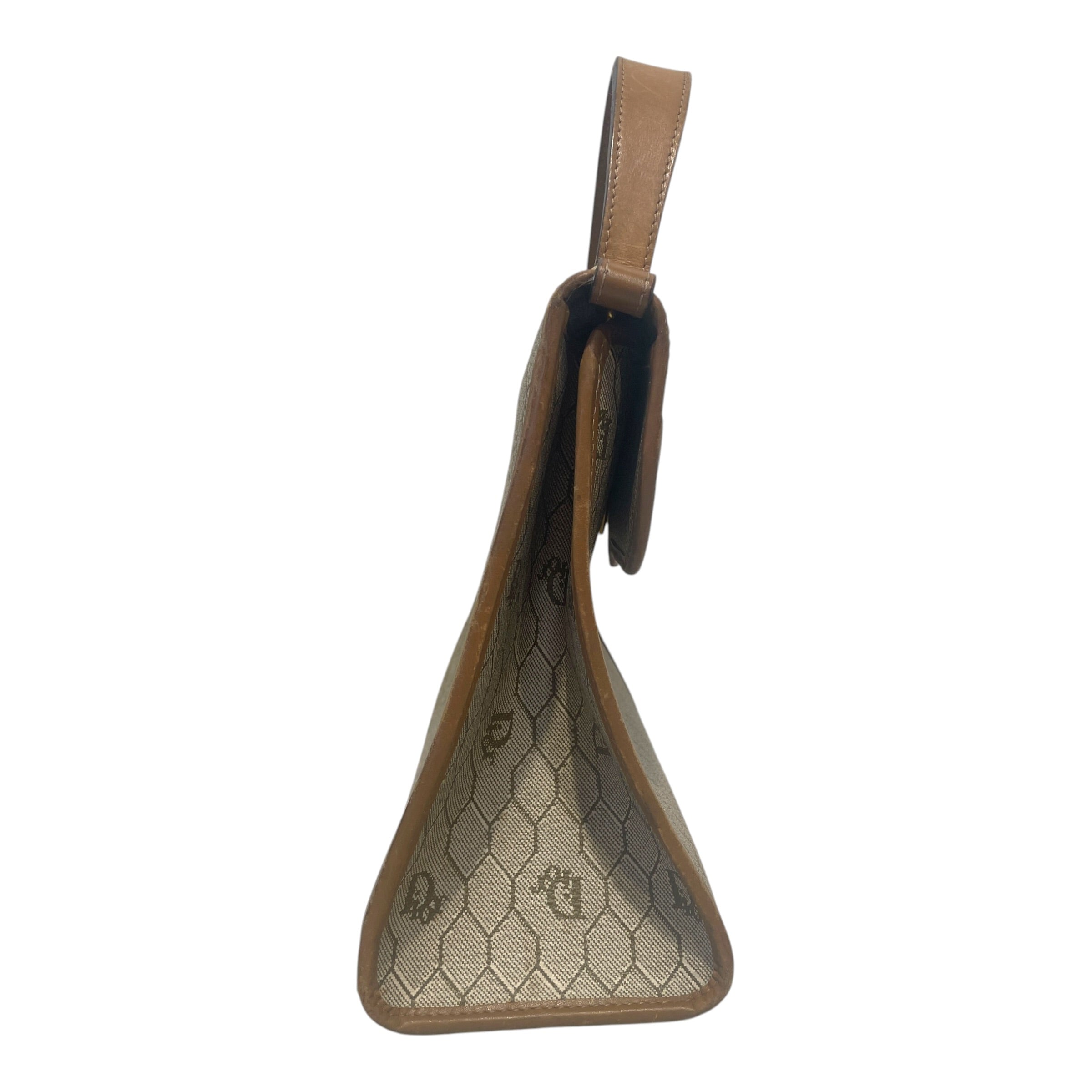 Christian Dior/Hand Bag/Monogram/Leather/CRM/Honeycomb canvas bag view 2
