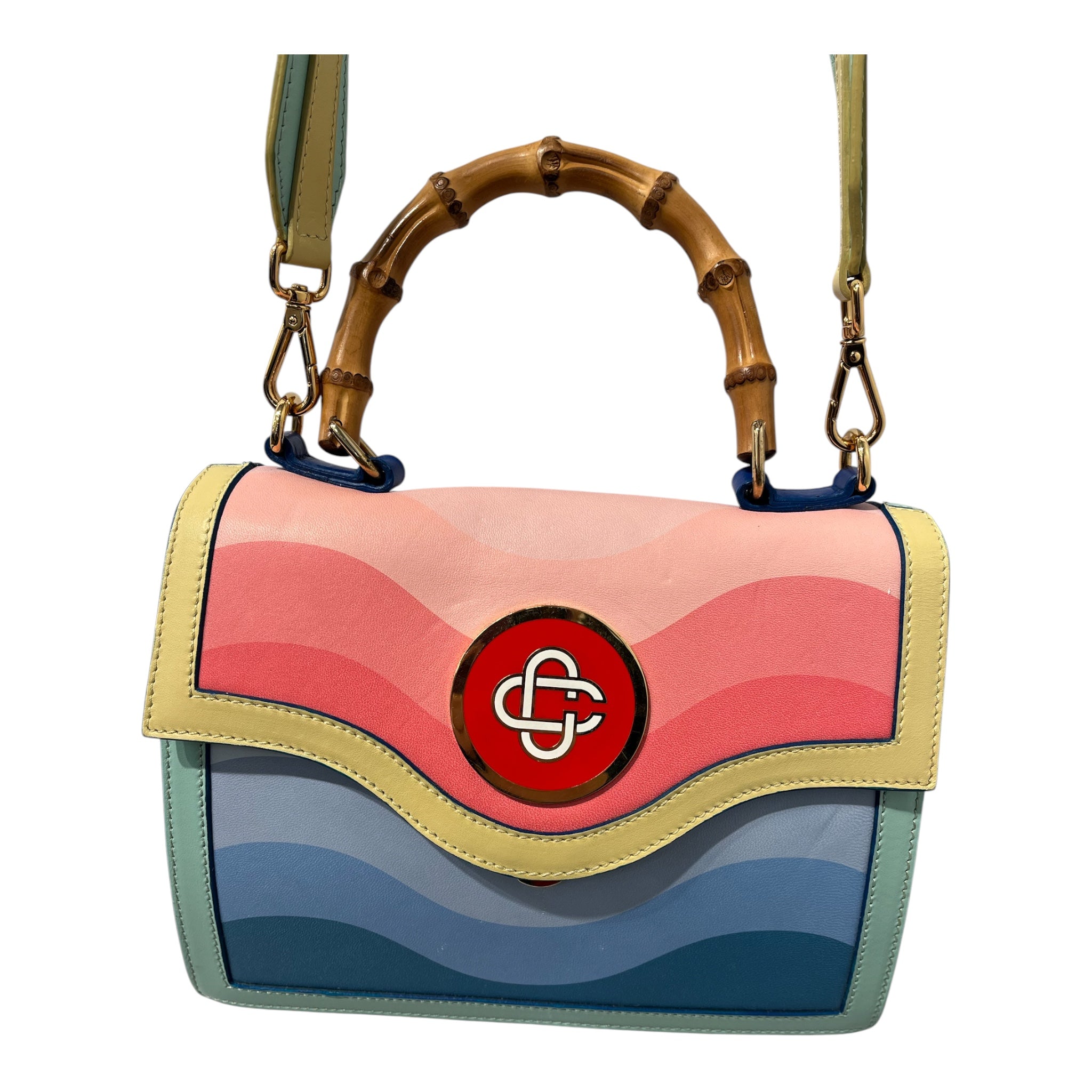 CASABLANCA/Hand Bag/All Over Print/Leather/MLT/BAMBOO HANDLE view 3