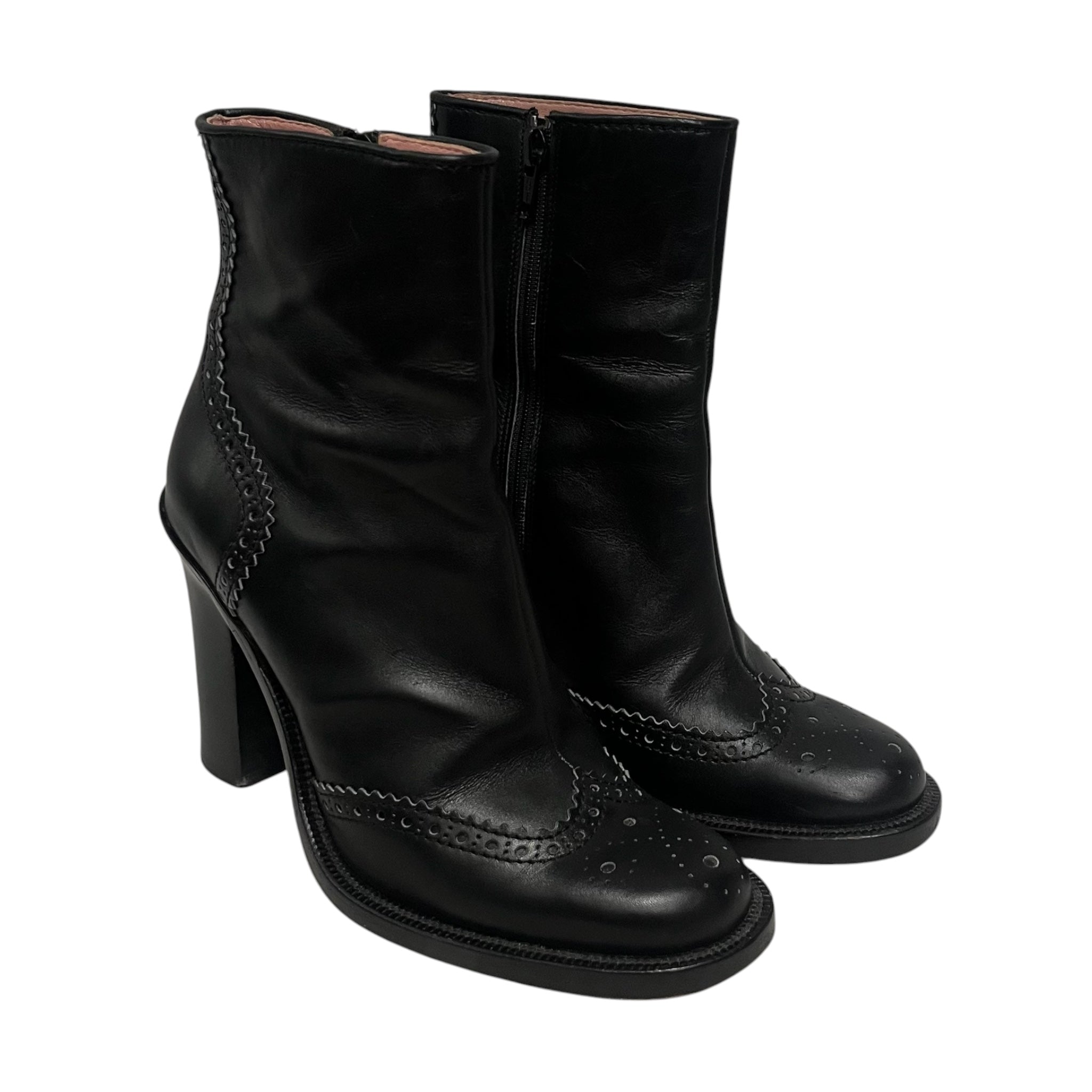 MIU MIU/Ankle Boots/US 6.5/Leather/BLK/ view 1