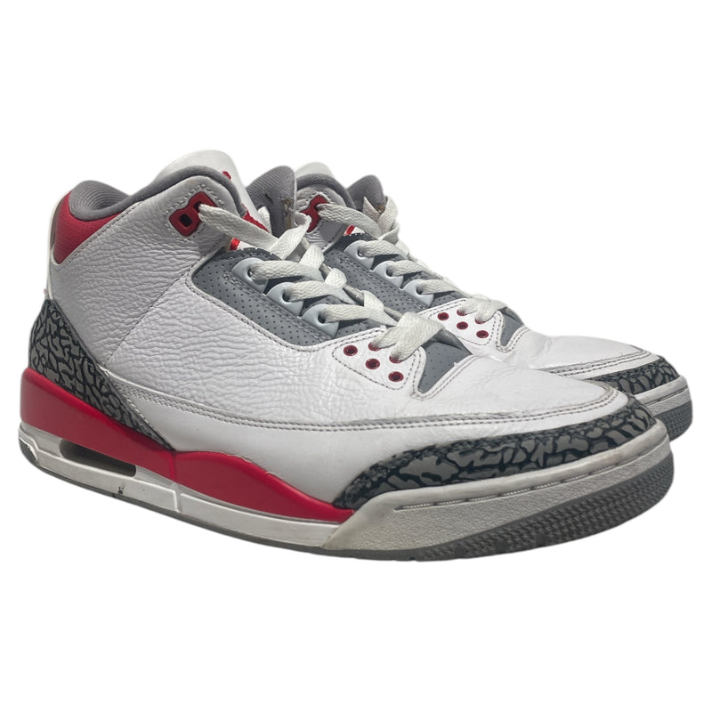Jordan/Low-Sneakers/US 10/Leather/WHT/JORDAN 3 FIRE RED