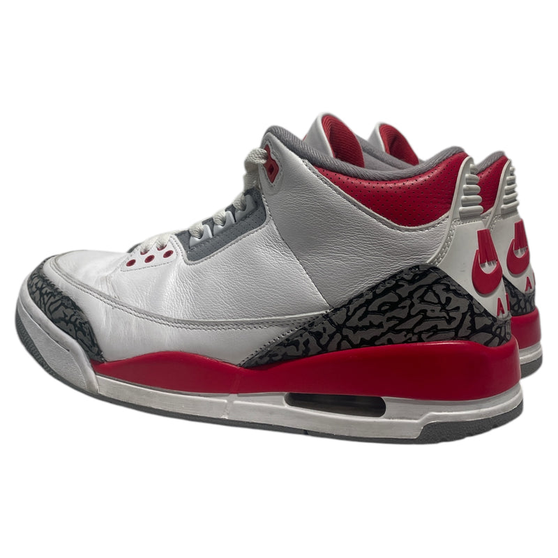 Jordan/Low-Sneakers/US 10/Leather/WHT/JORDAN 3 FIRE RED