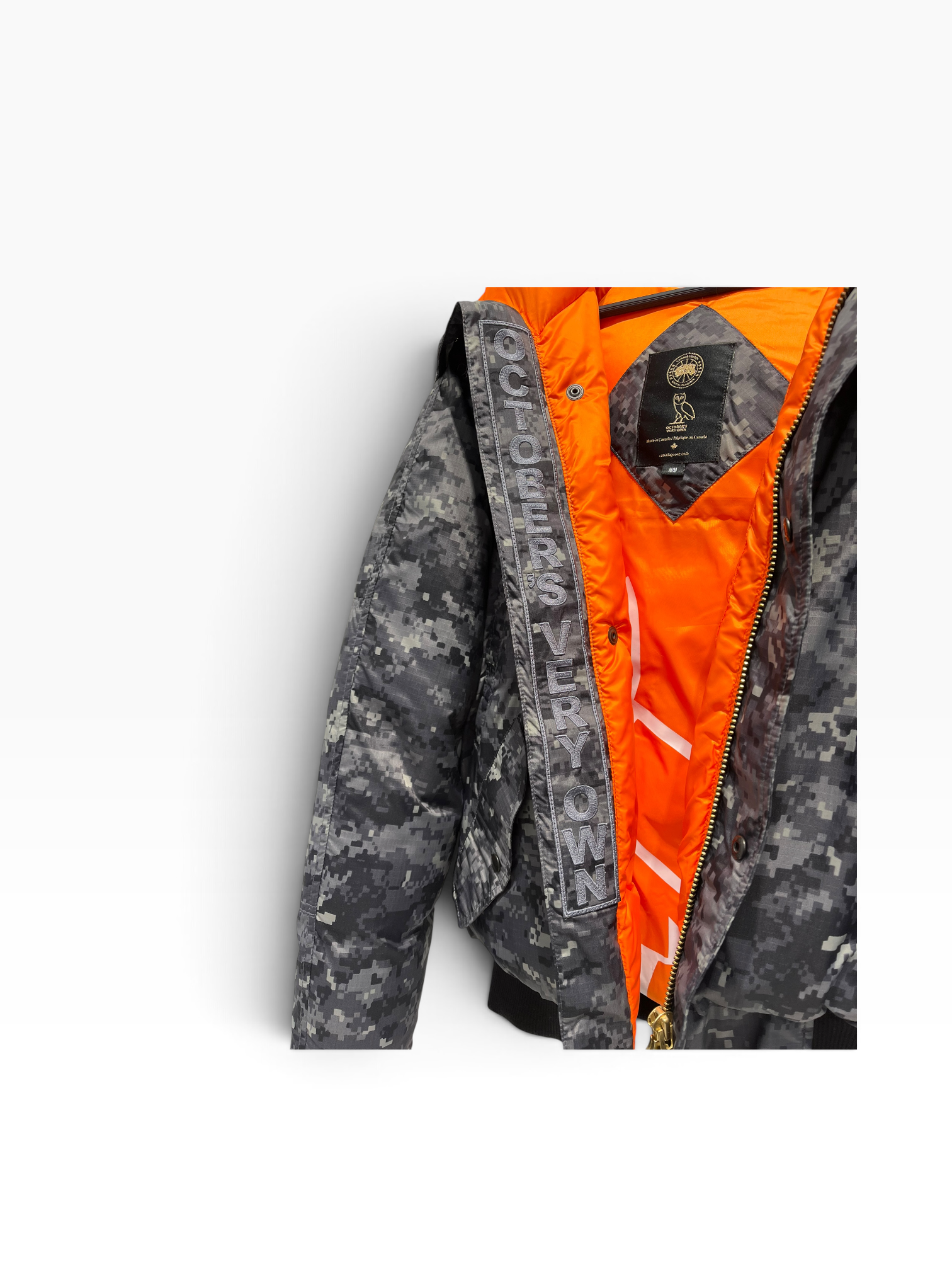 CANADA GOOSE/OCTOBERS VERY OWN(OVO)/Puffer Jkt/M/Nylon/GRY/Camouflage/OVO Digi Camo Jacket view 4