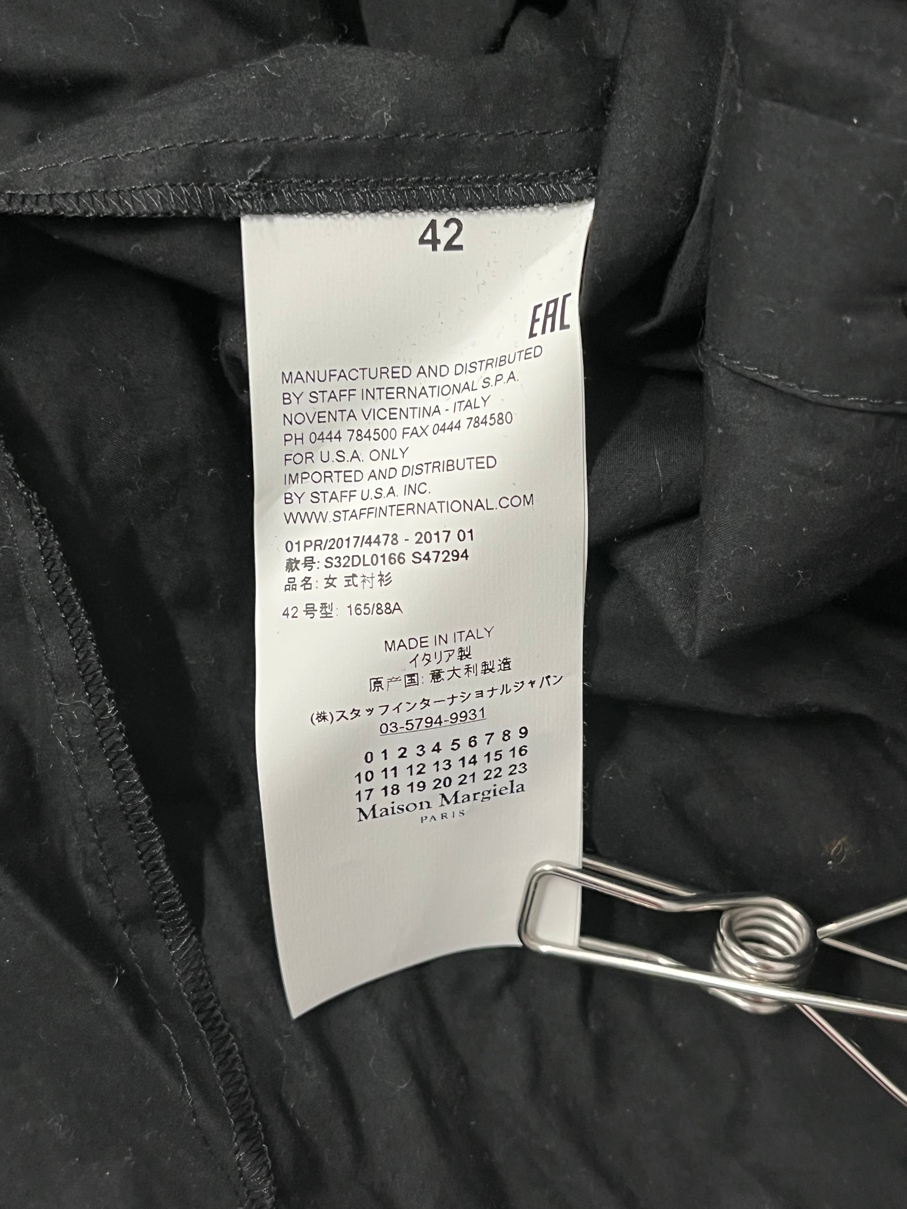 MM6/LS Shirt/42/Cotton/BLK/LONG FRONT BUTTON CLOSURE view 4