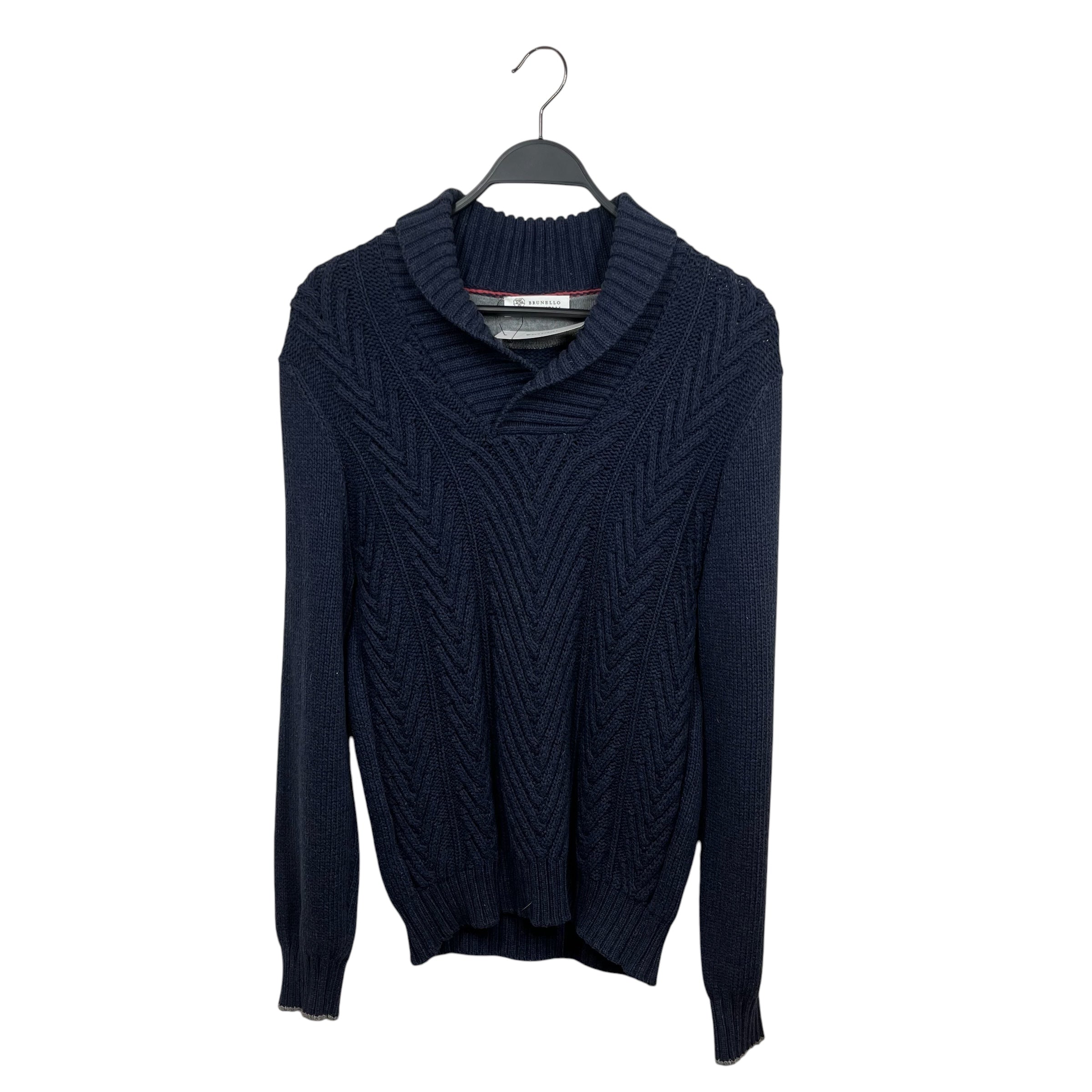 BRUNELLO CUCINELLI/Heavy Sweater/50/Cotton/NVY/ view 1